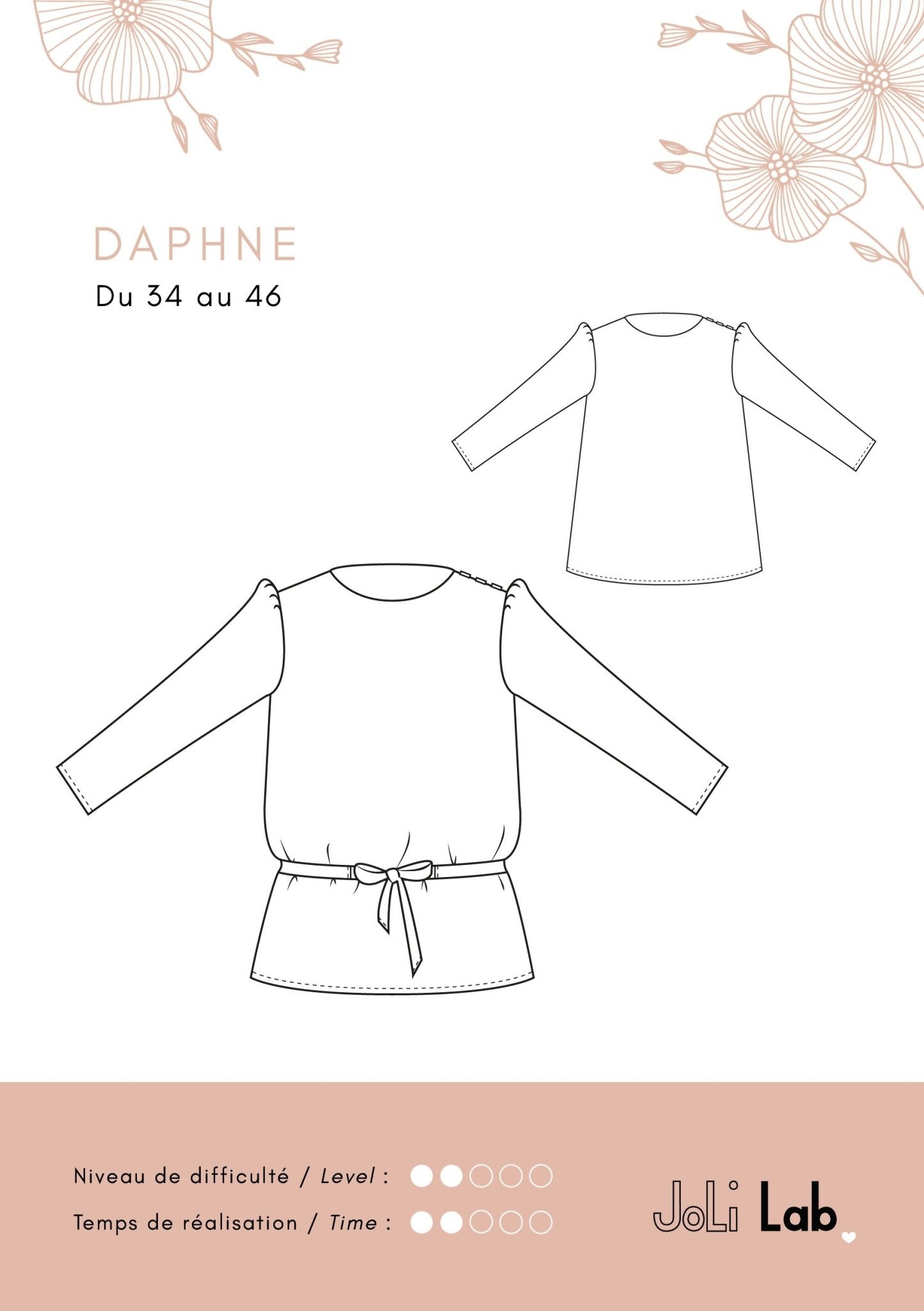 Daphne blouse - pattern PDF or paper - Joli Lab