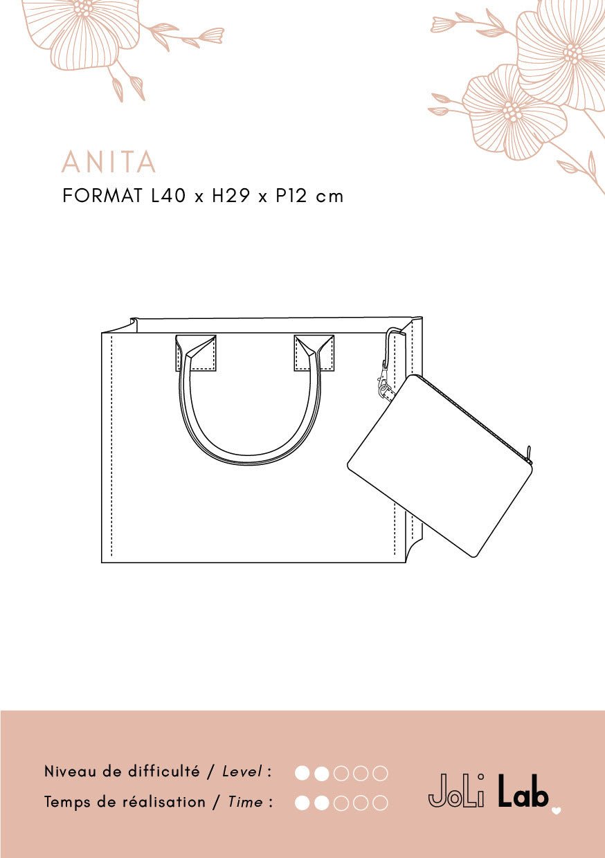 Cabas Anita - pattern Couture PDF or paper - Joli Lab