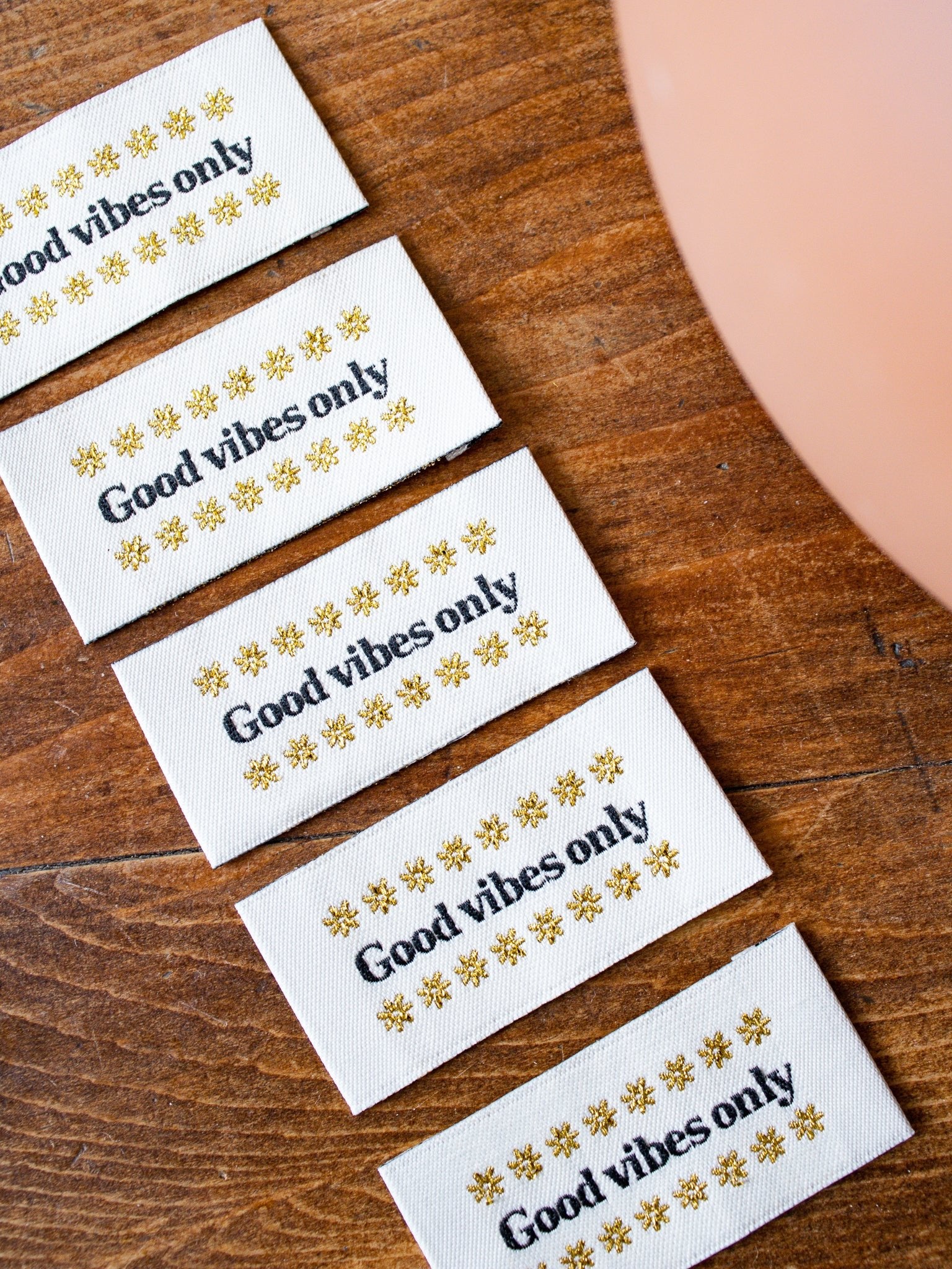 Woven labels - Good vibes only (set of 5) - Joli Lab
