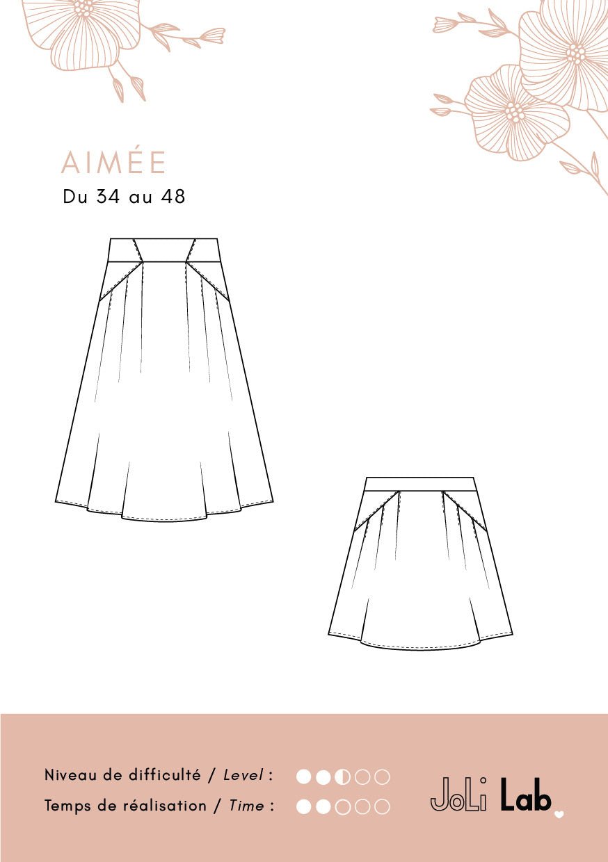 Aimée skirt - patternCouture PDF or paper- Joli Lab