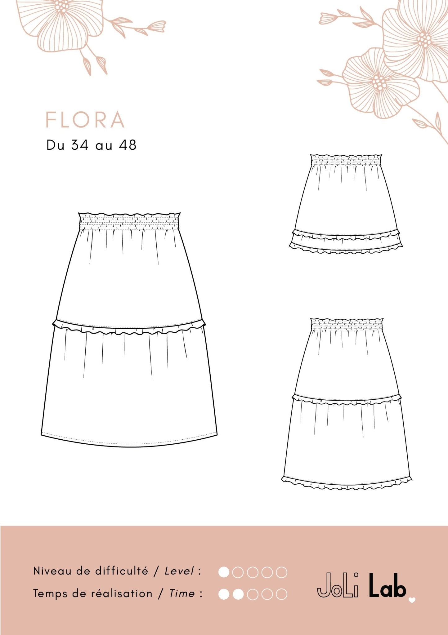 Flora Skirt - pattern PDF or paper - Joli Lab