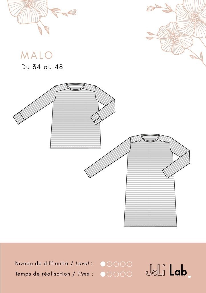 Marinière Malo - pattern Couture PDF or paper - Joli Lab