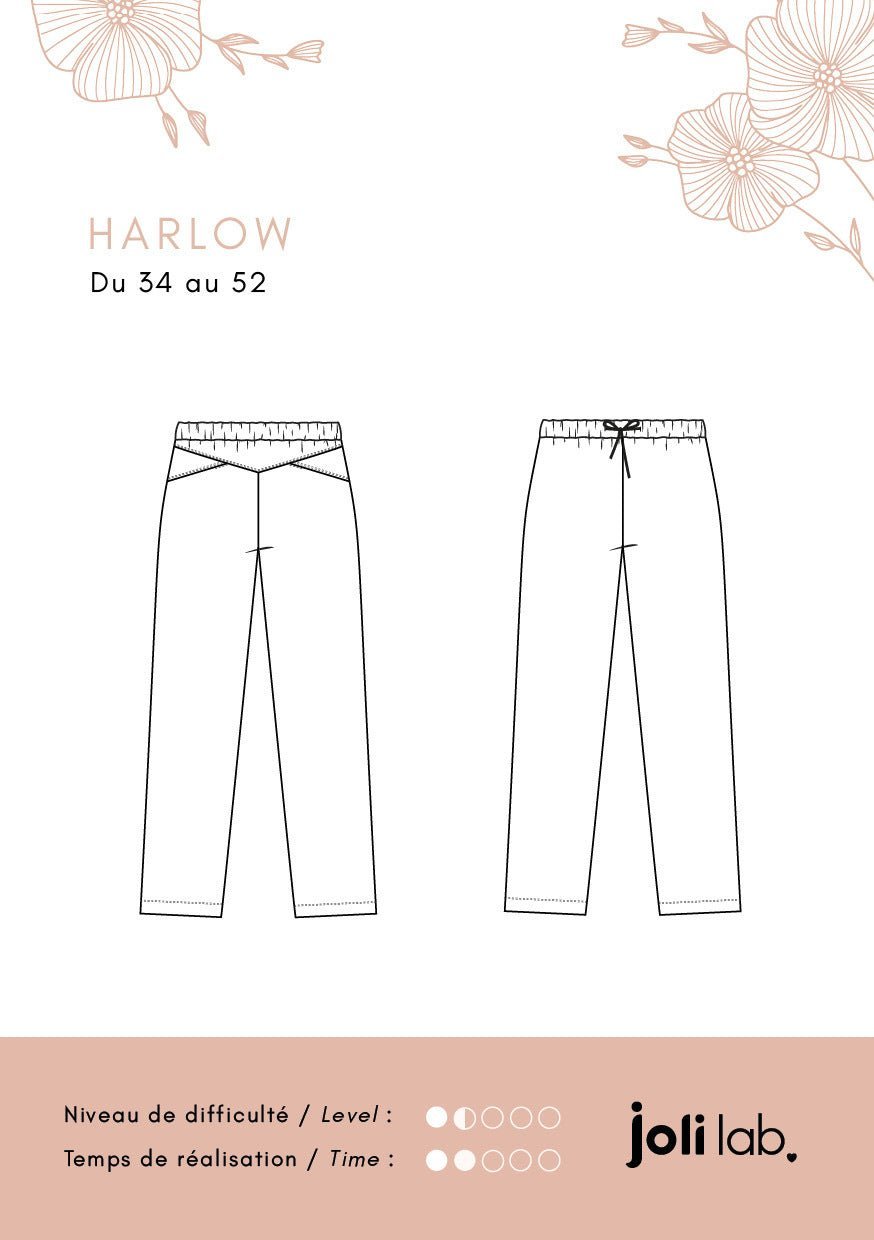 Pantalon Harlow - Patron Couture PDF - Joli Lab