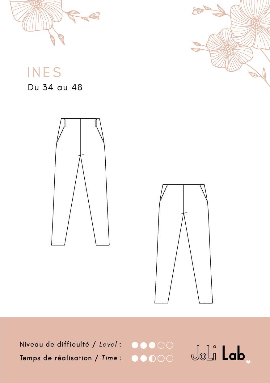 Ines Pants - pattern Couture PDF or paper - Joli Lab