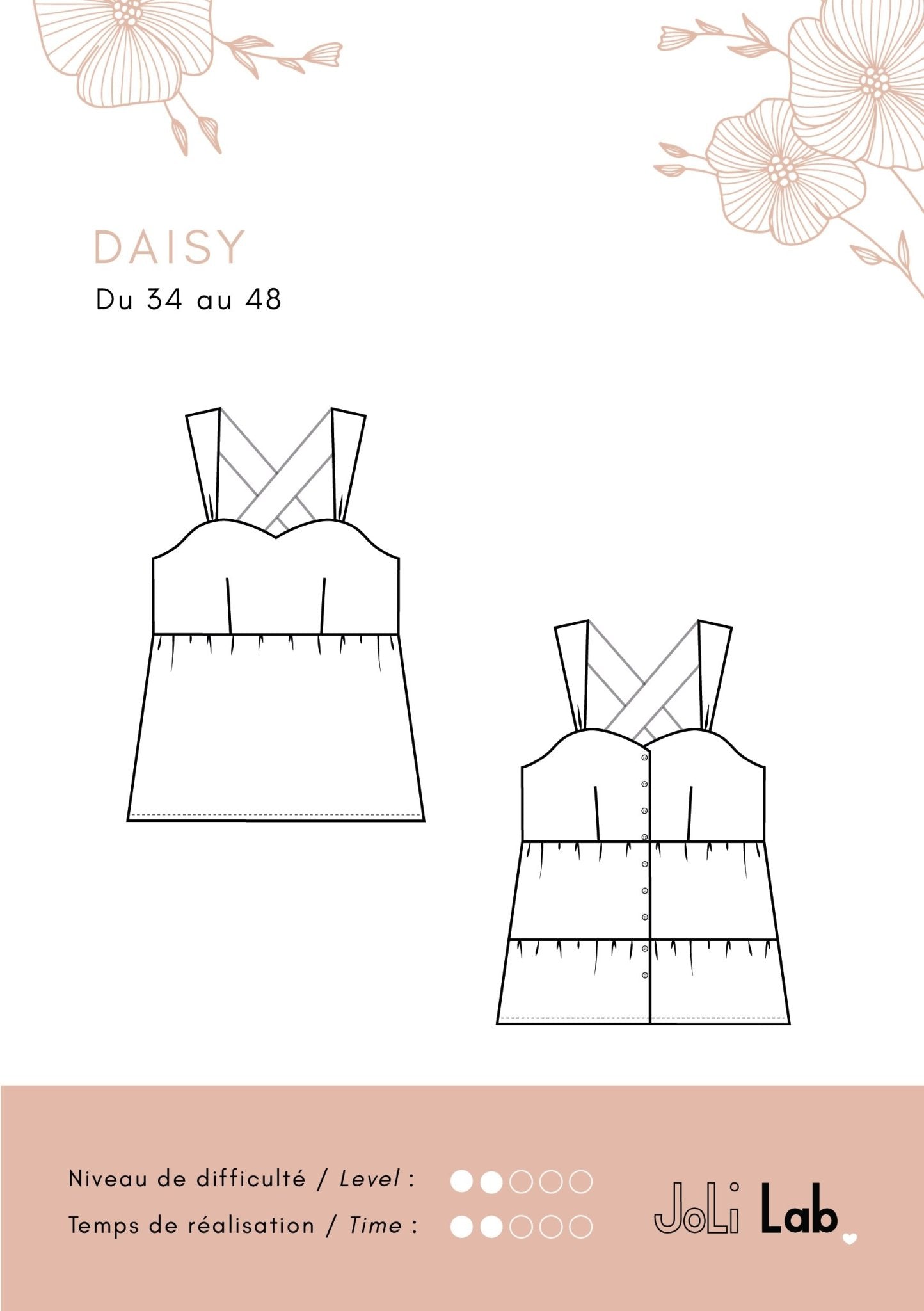 Top Daisy - pattern PDF or paper - Joli Lab