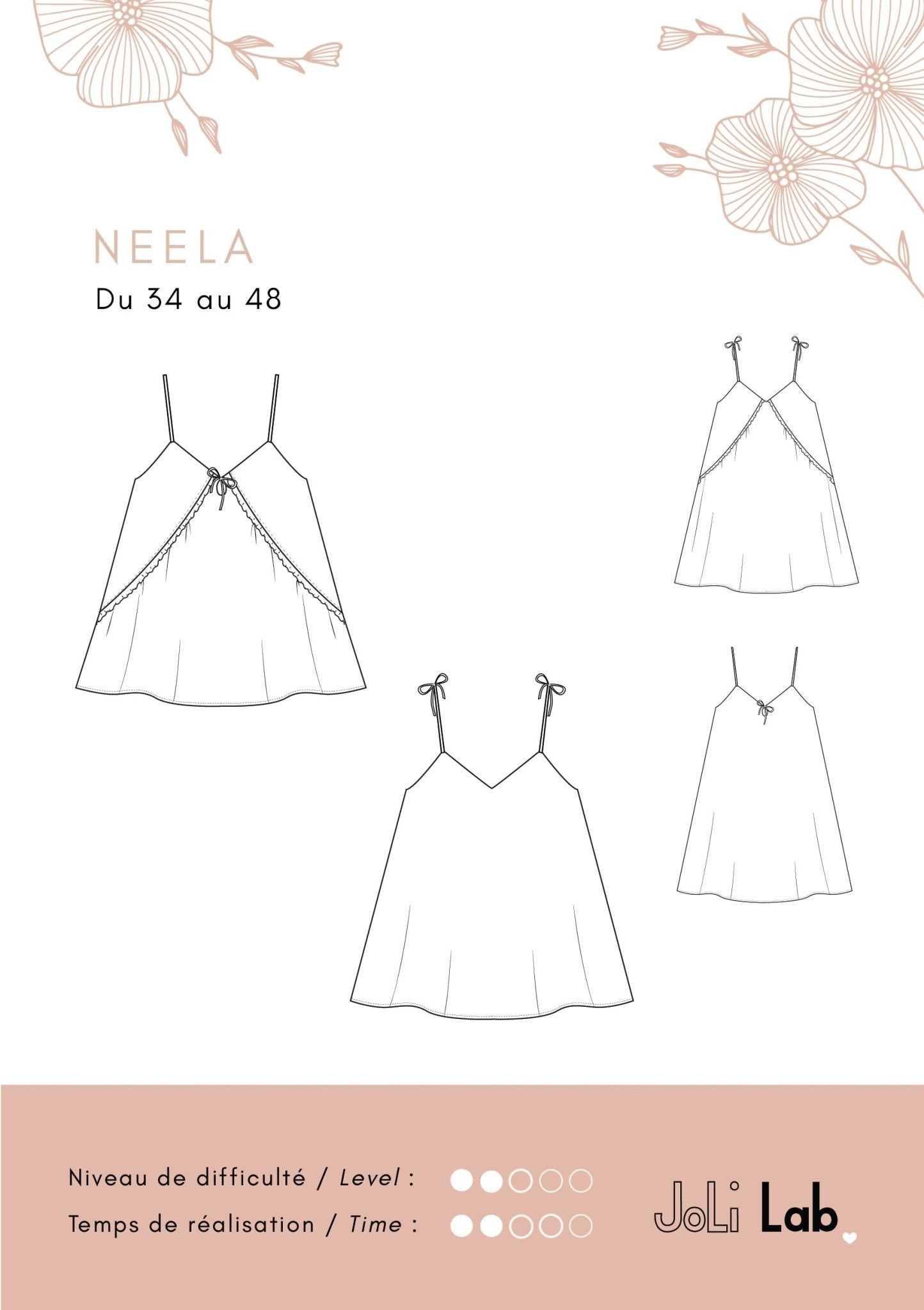 Neela Top/Dress - pattern Couture PDF or paper - Joli Lab
