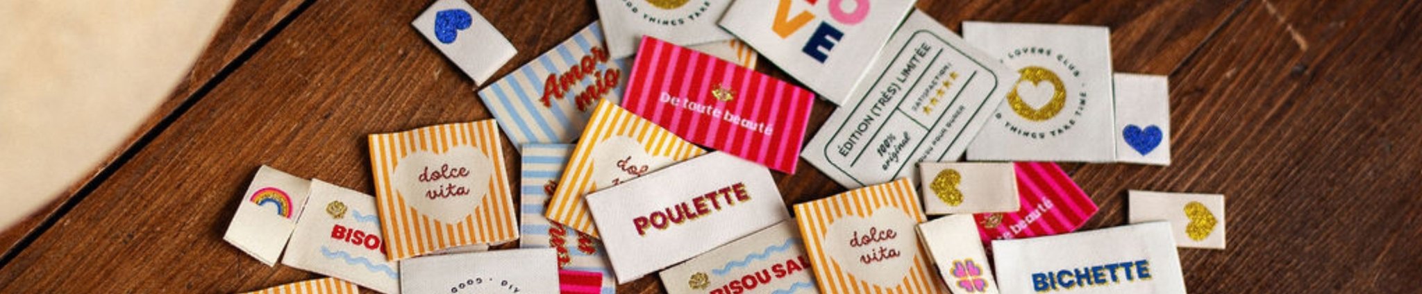Étiquettes et écussons - Joli Lab