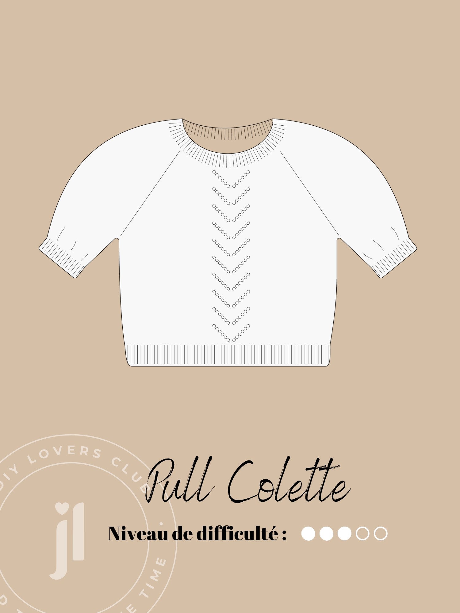 Pull Colette kit tricot Joli Lab