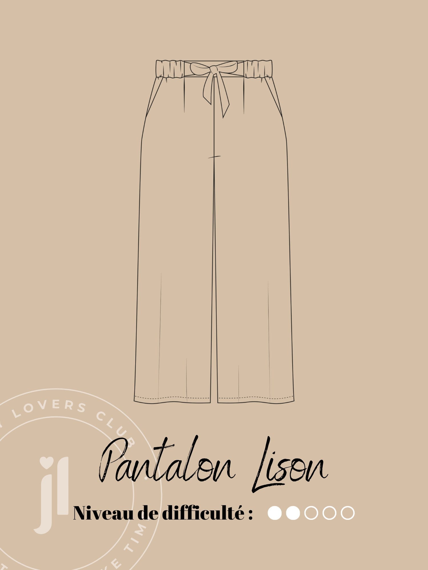 Pantalon Lison à pois kit couture Joli Lab