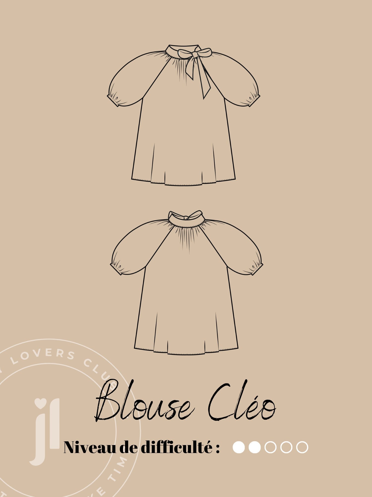 Blouse Cléo kit couture Joli Lab