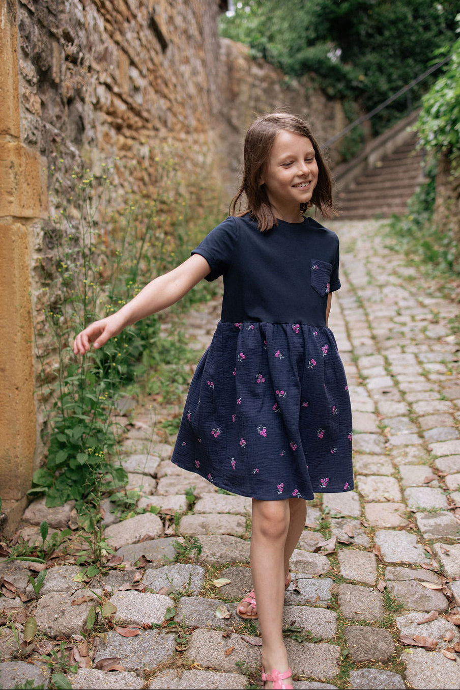 Robe brad mini bi-matière kit couture Joli Lab