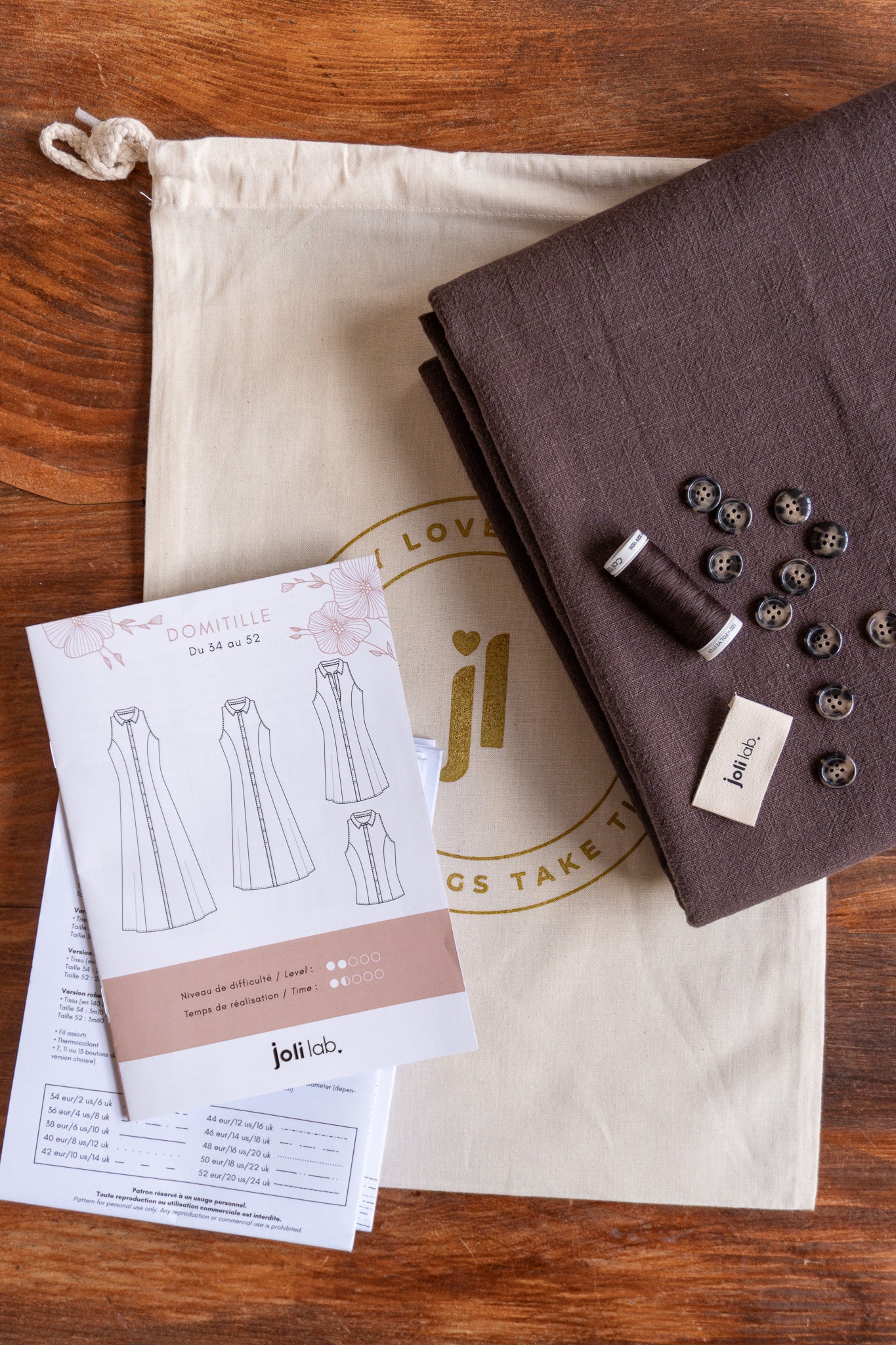 Kit couture robe Domitille Joli Lab