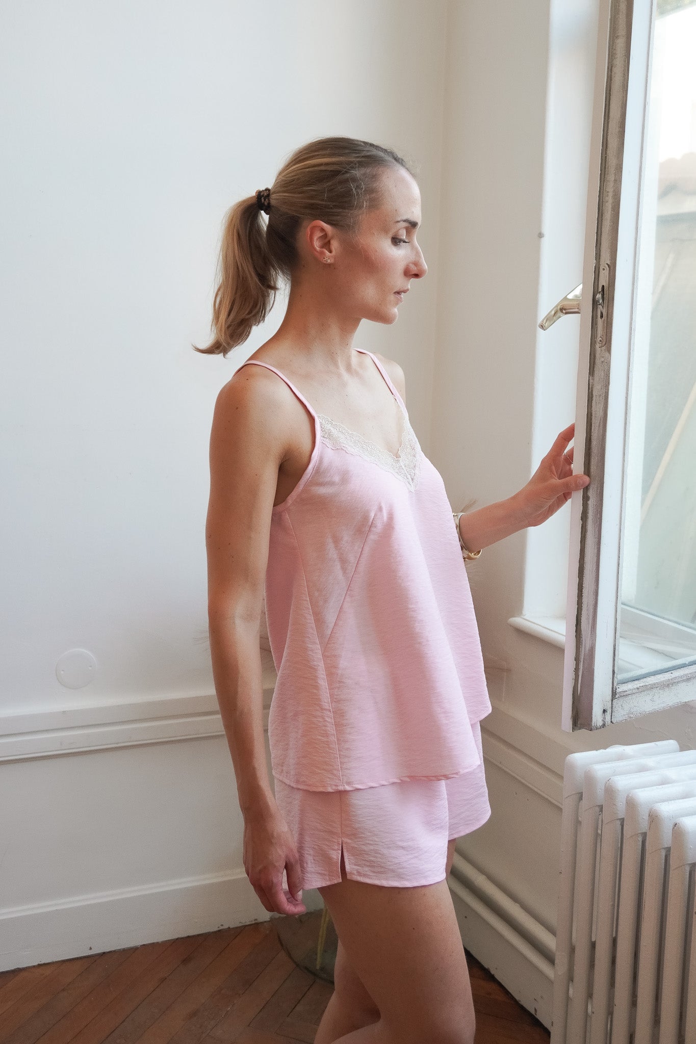 Pyjama Luna kit couture Joli Lab coloris rose pâle