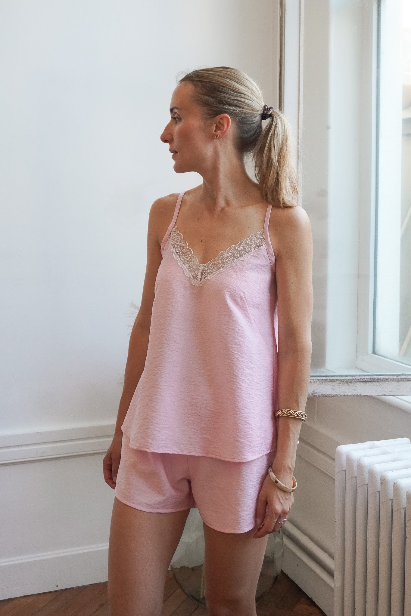 Pyjama Luna kit couture Joli Lab coloris rose pâle