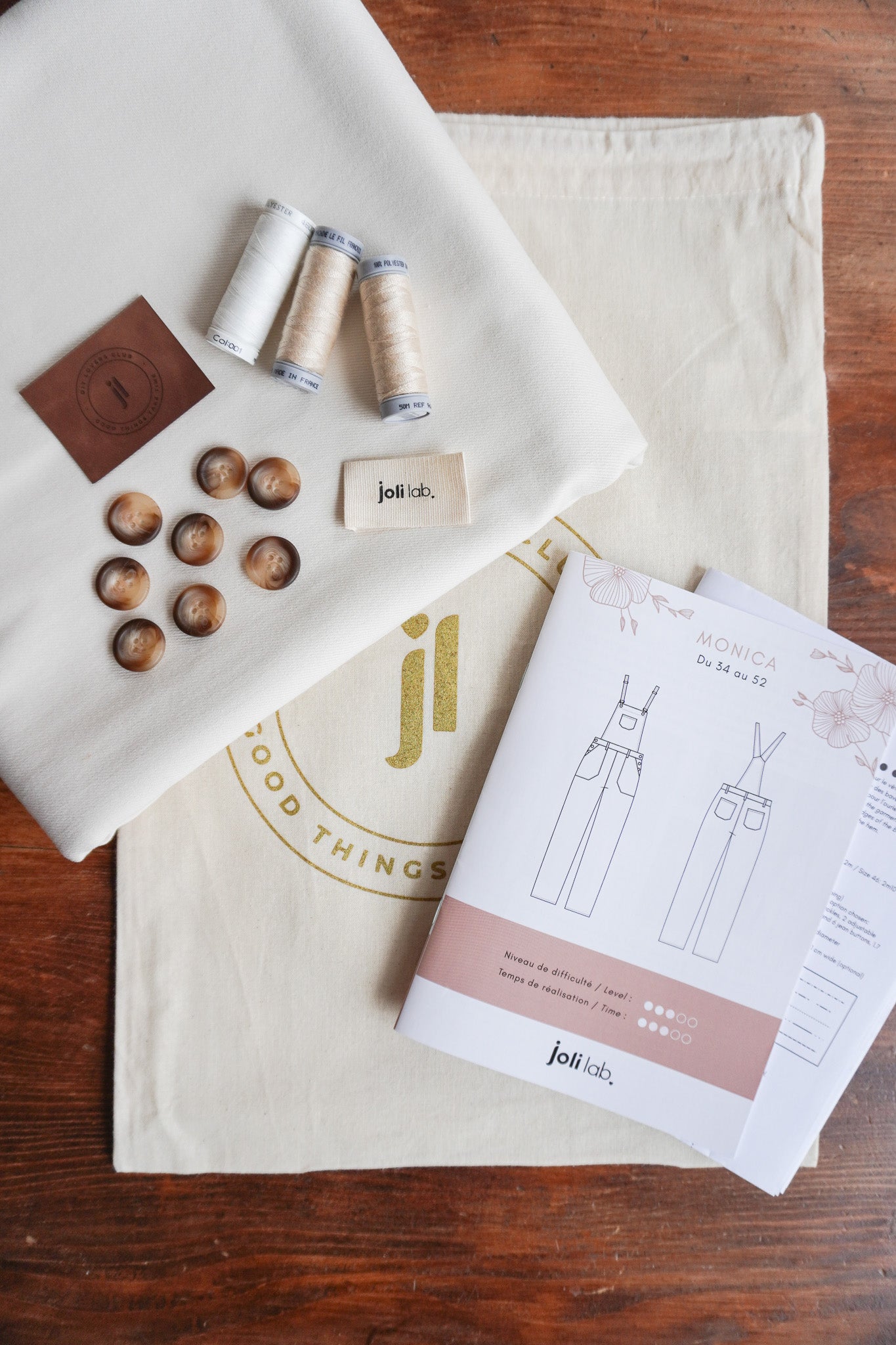 Salopette Monica kit couture Joli Lab