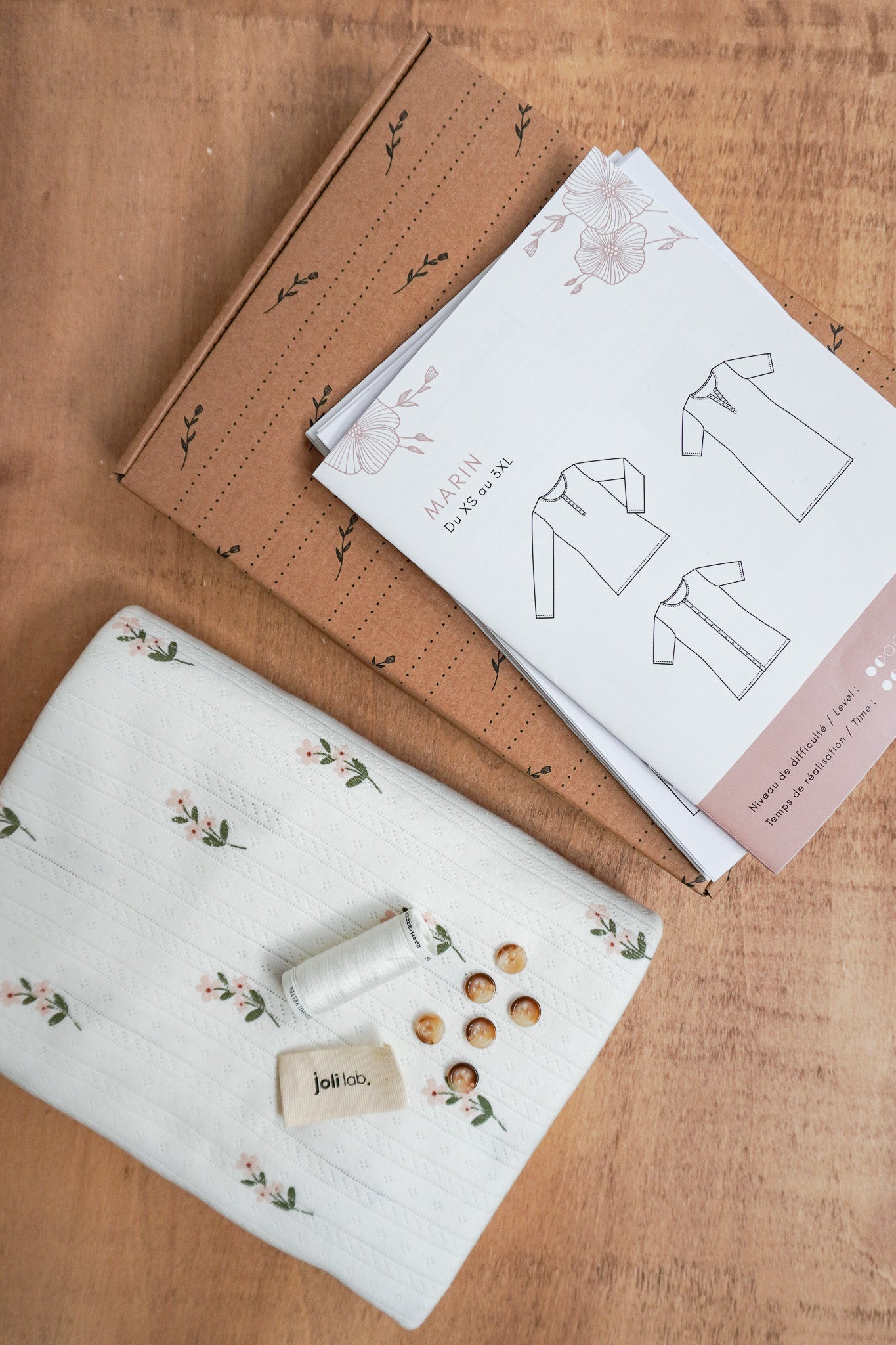 T-shirt Marin imprimé kit couture Joli Lab