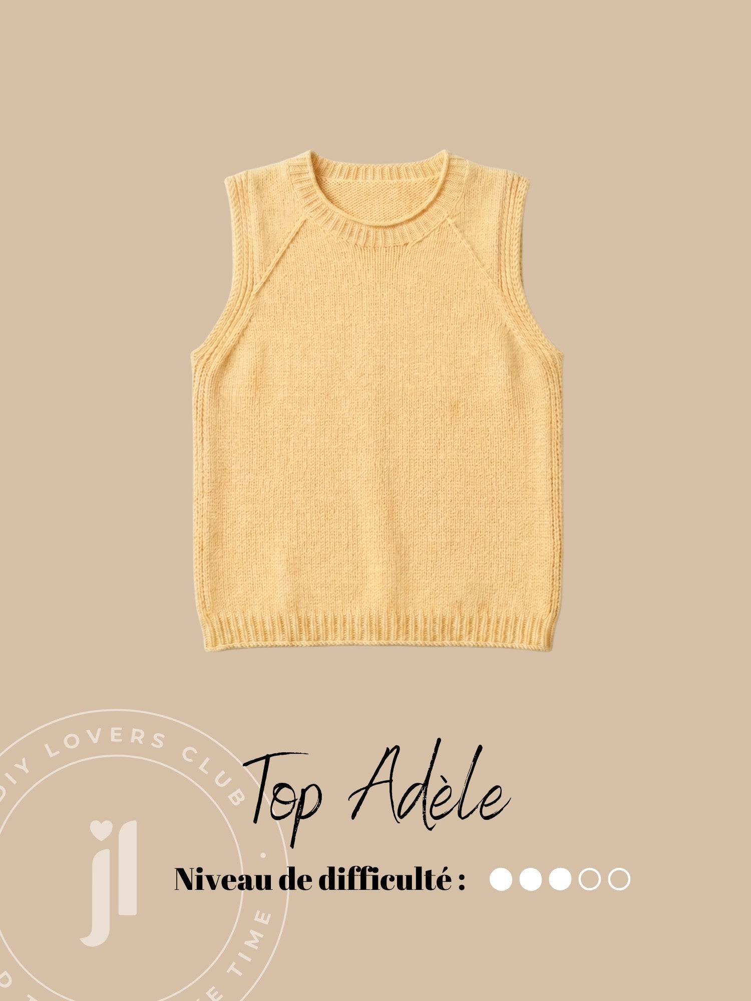 Patron PDF tricot Top Adèle
