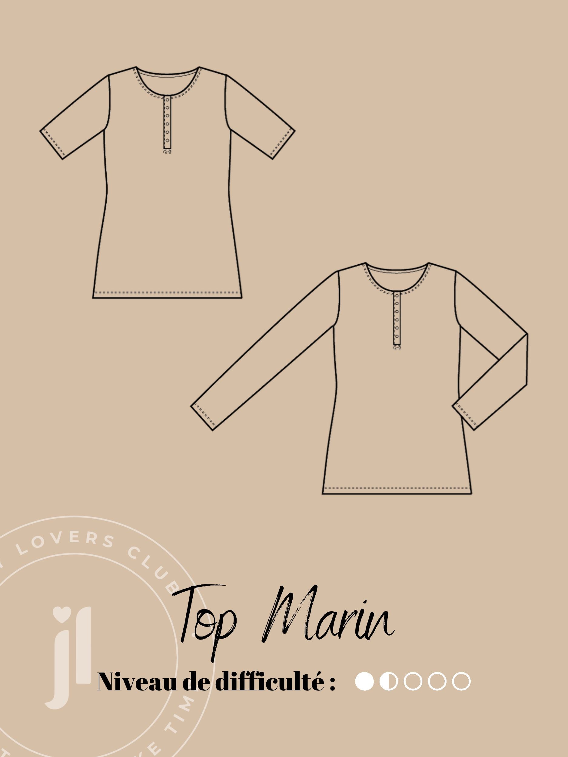 T-shirt Marin imprimé kit couture Joli Lab