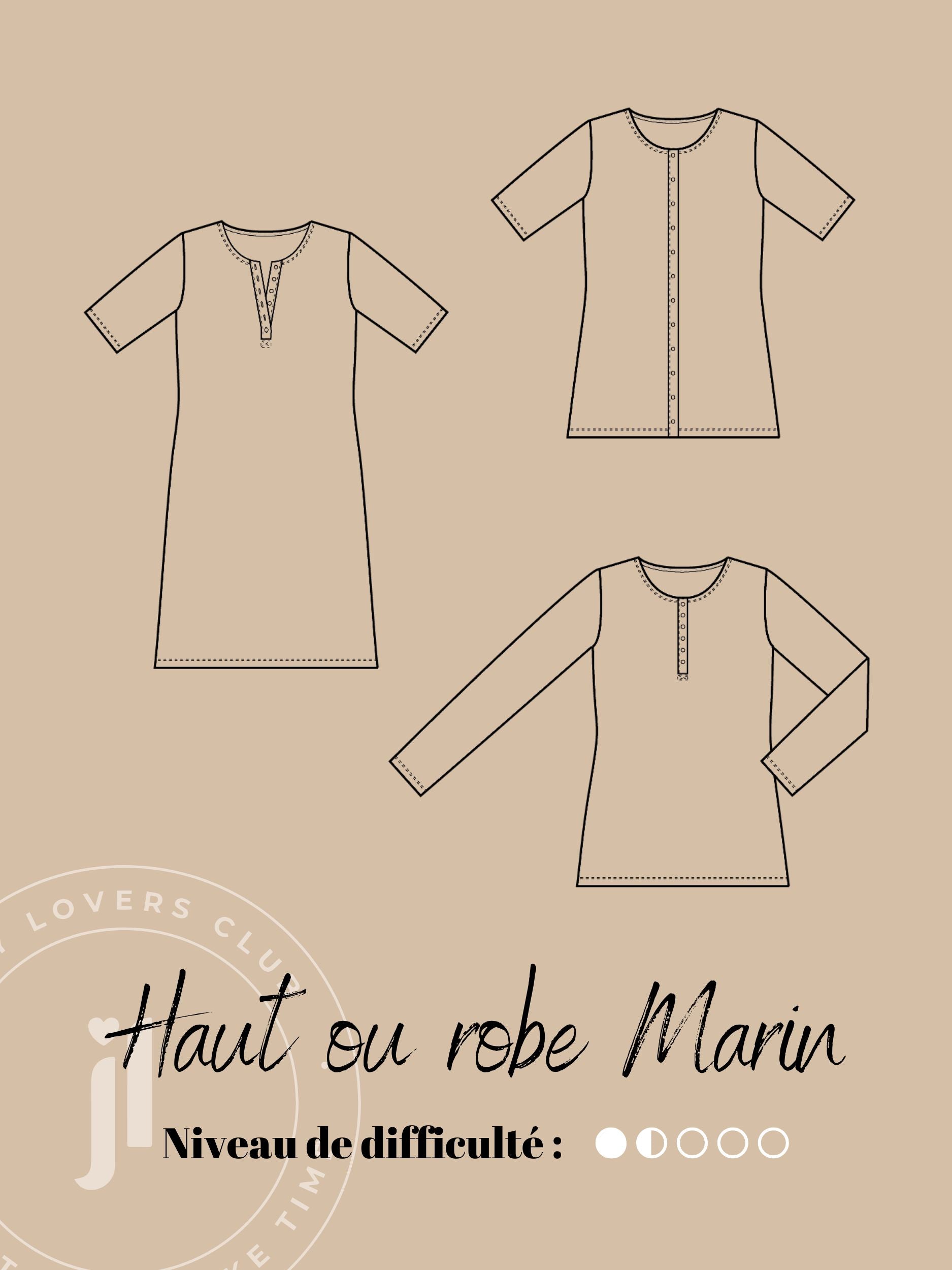 Haut/robe Marin - Patron Couture PDF