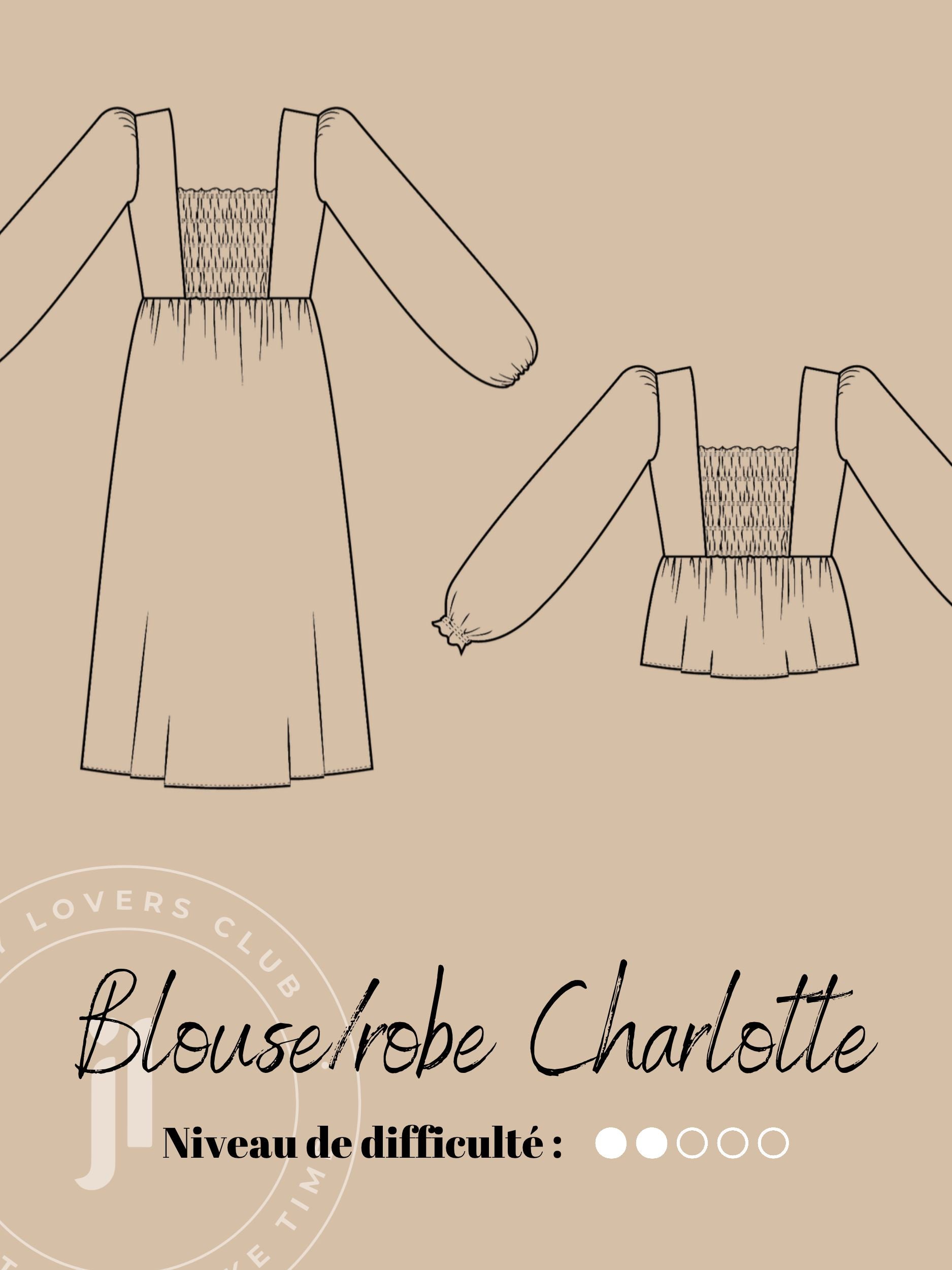 Blouse Charlotte patron de couture Joli Lab