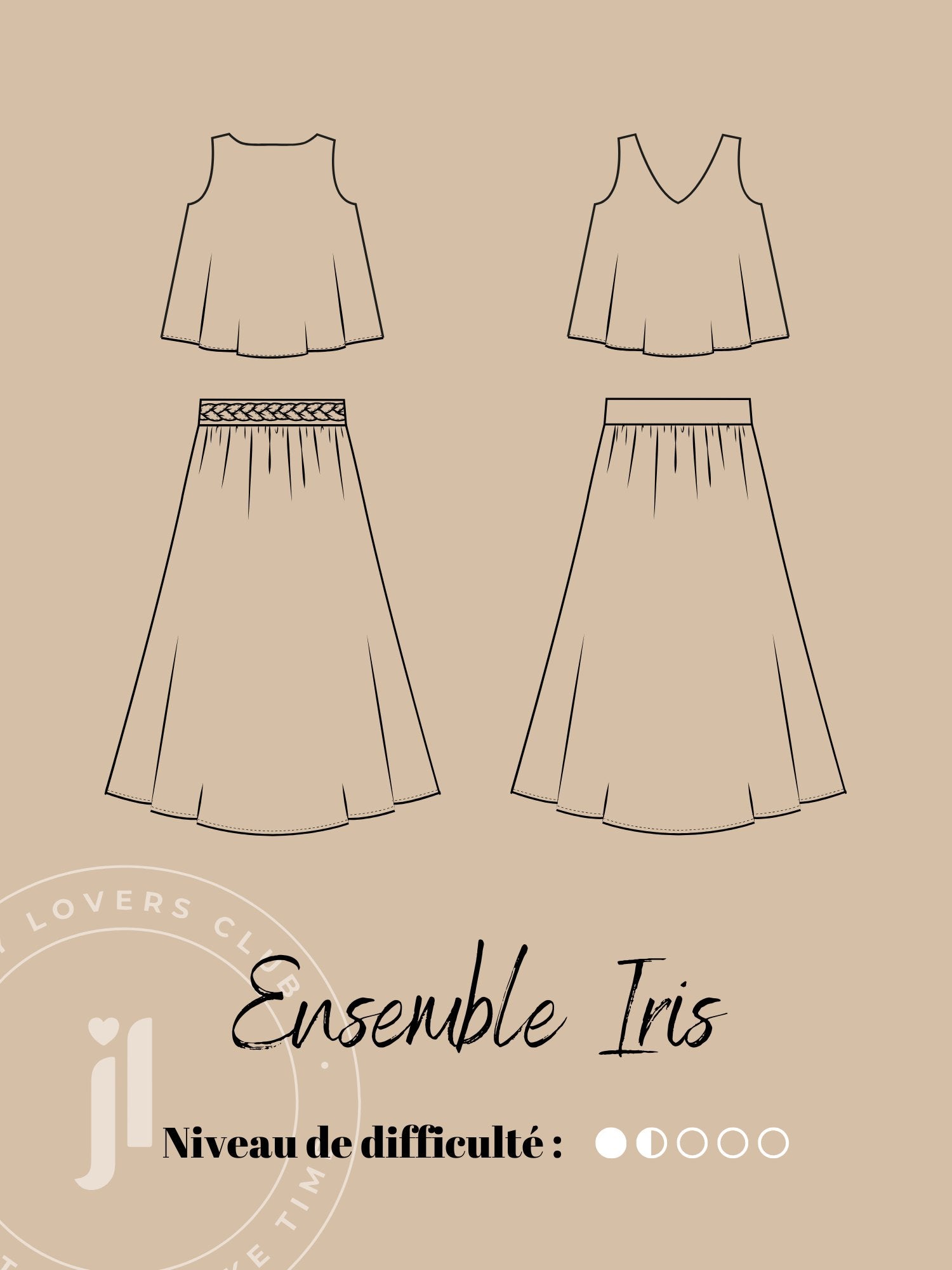 Ensemble Iris patron de couture Joli Lab