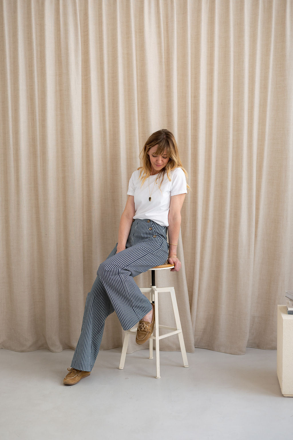 Pantalon Noé rayé kit couture Joli Lab
