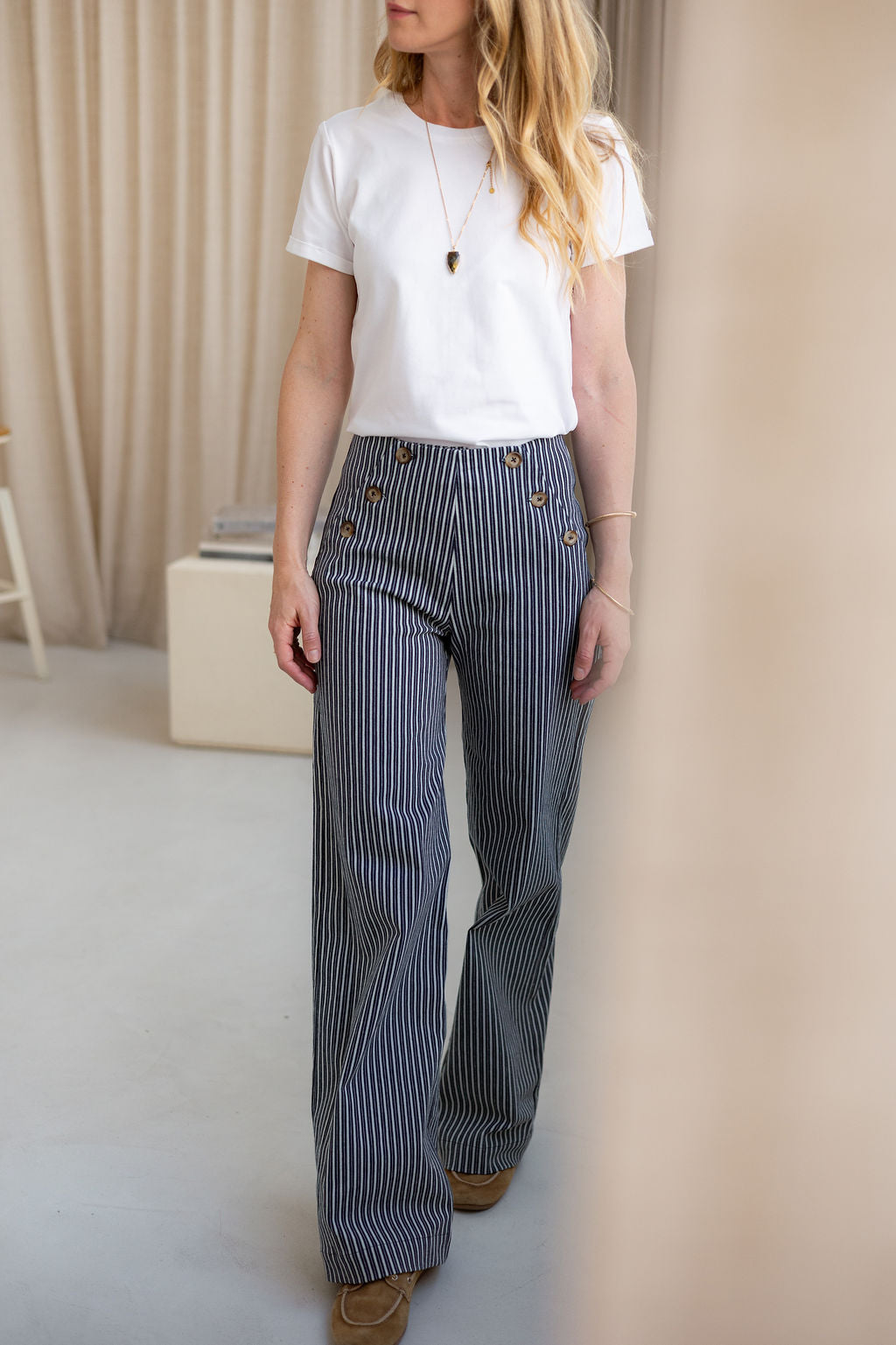 Pantalon Noé rayé kit couture Joli Lab