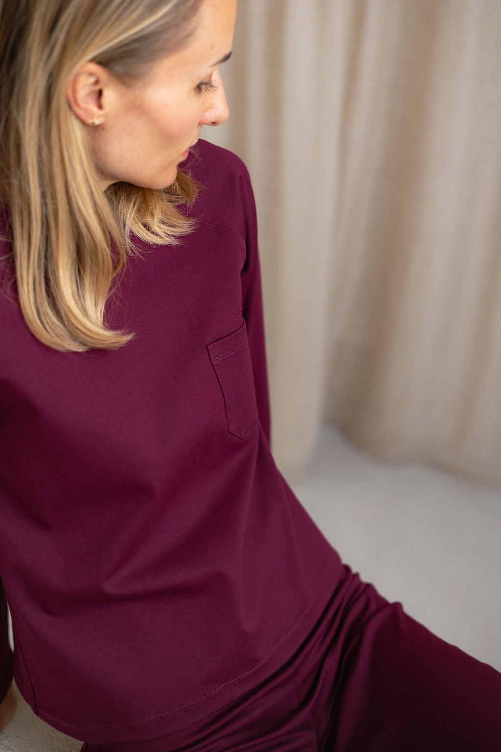 Ensemble Pauline bordeaux kit couture Joli Lab