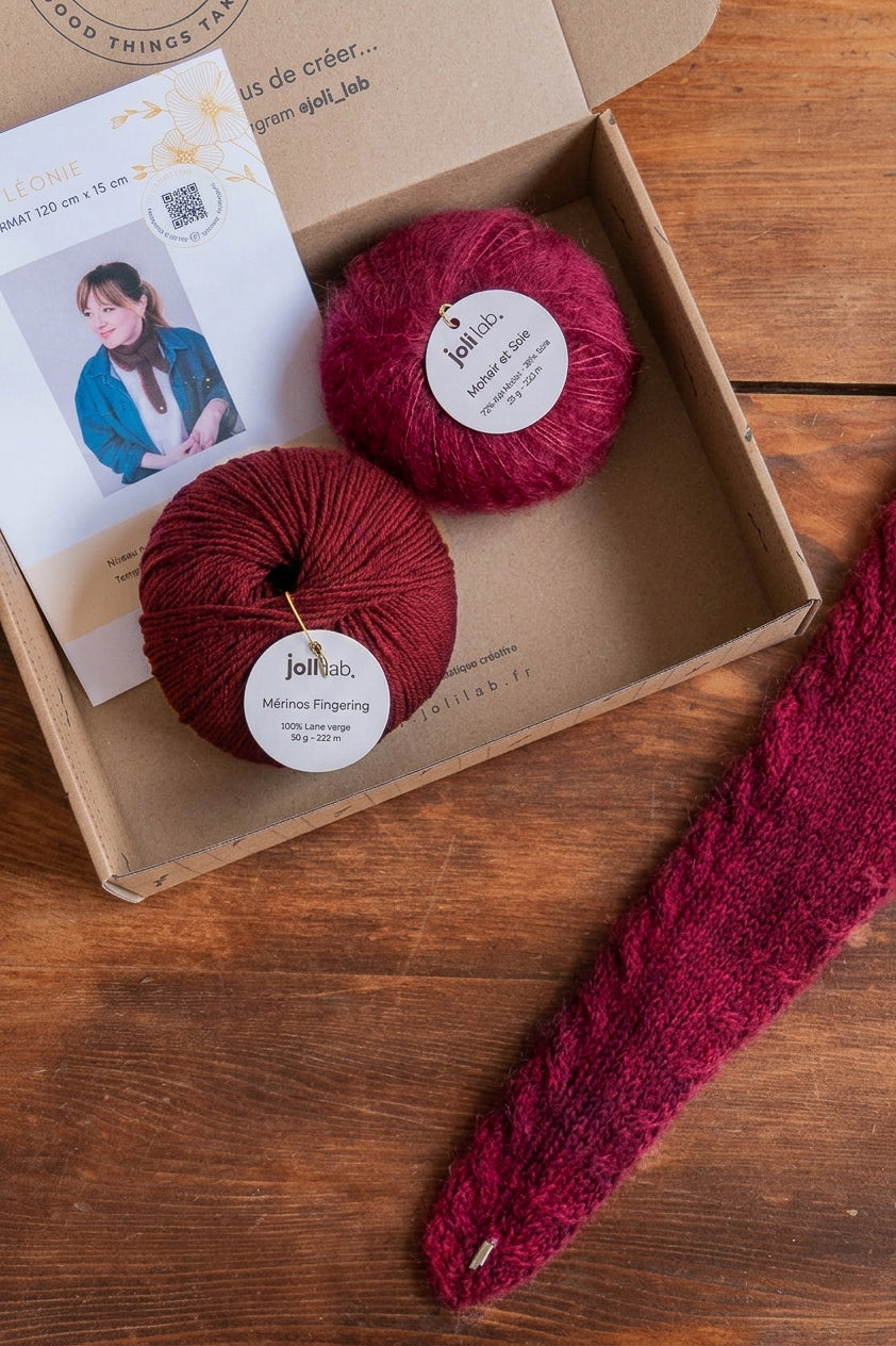 Kit tricot écharpe Léonie Joli Lab