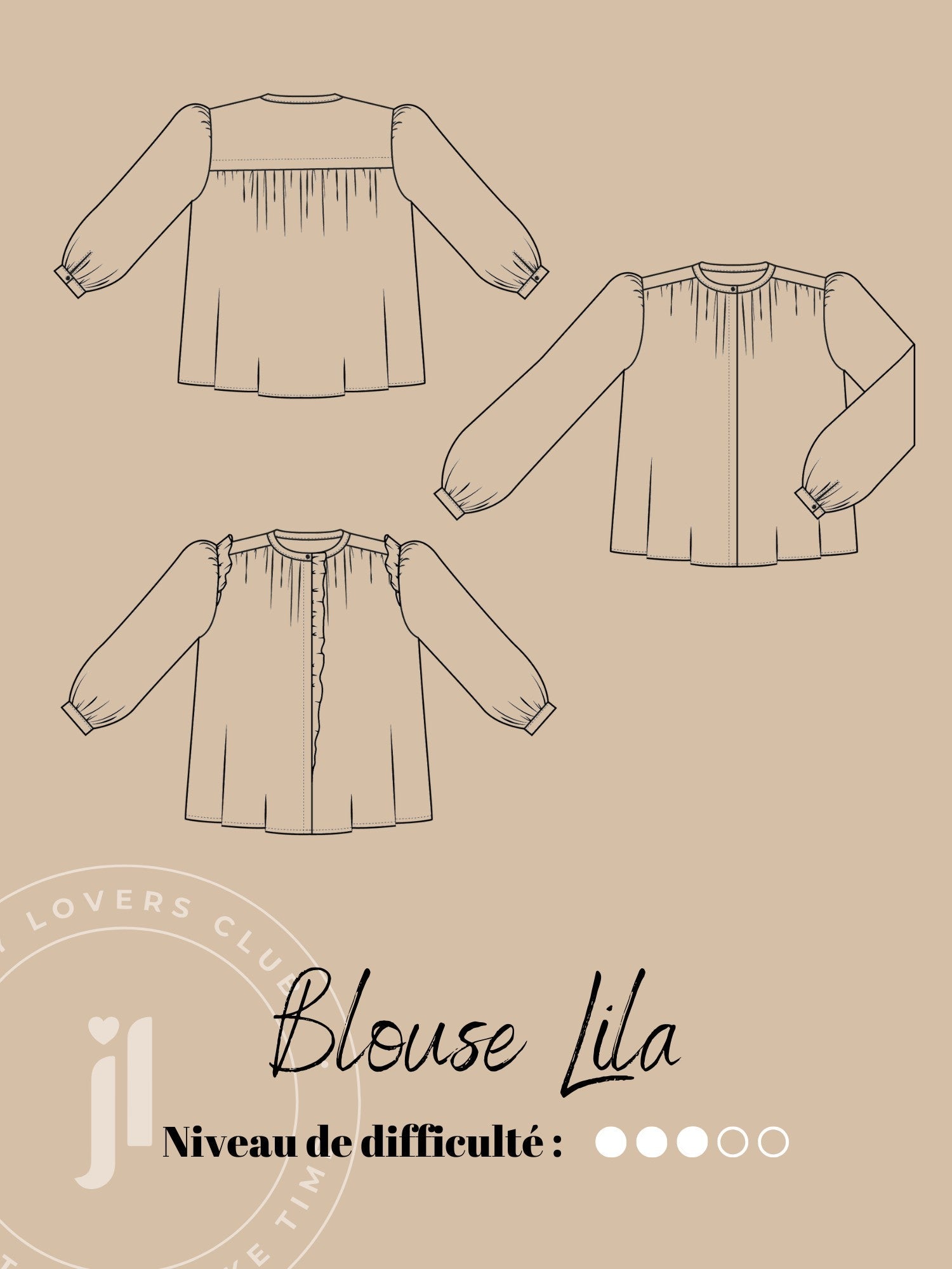 Blouse Lila - Patron Couture PDF - Joli Lab