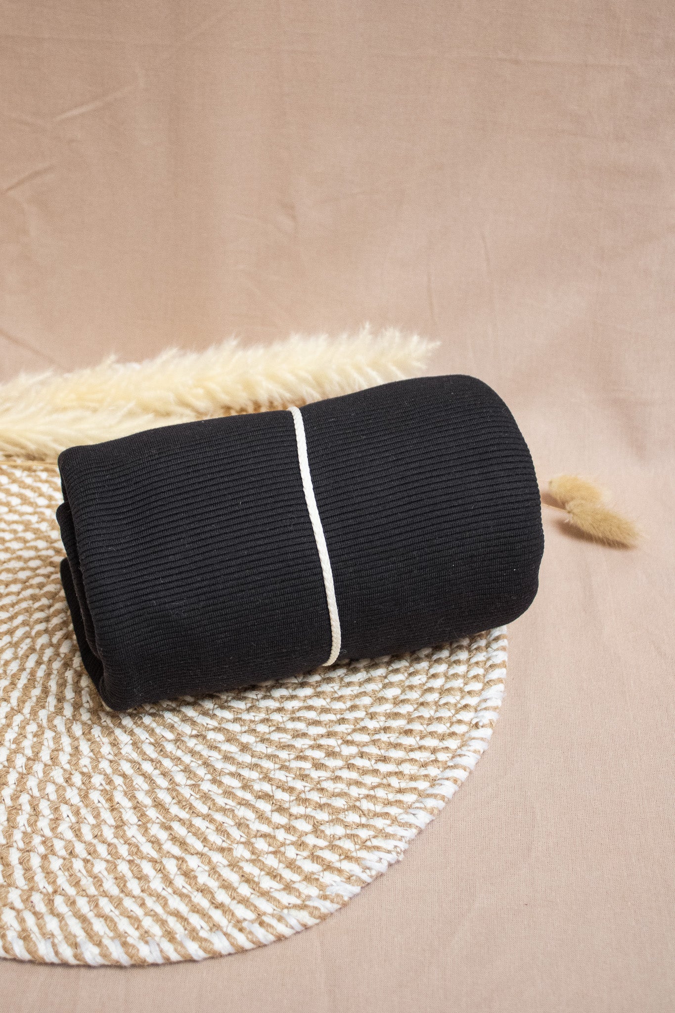 Coupons jersey ottoman - Coloris noir - Joli Lab