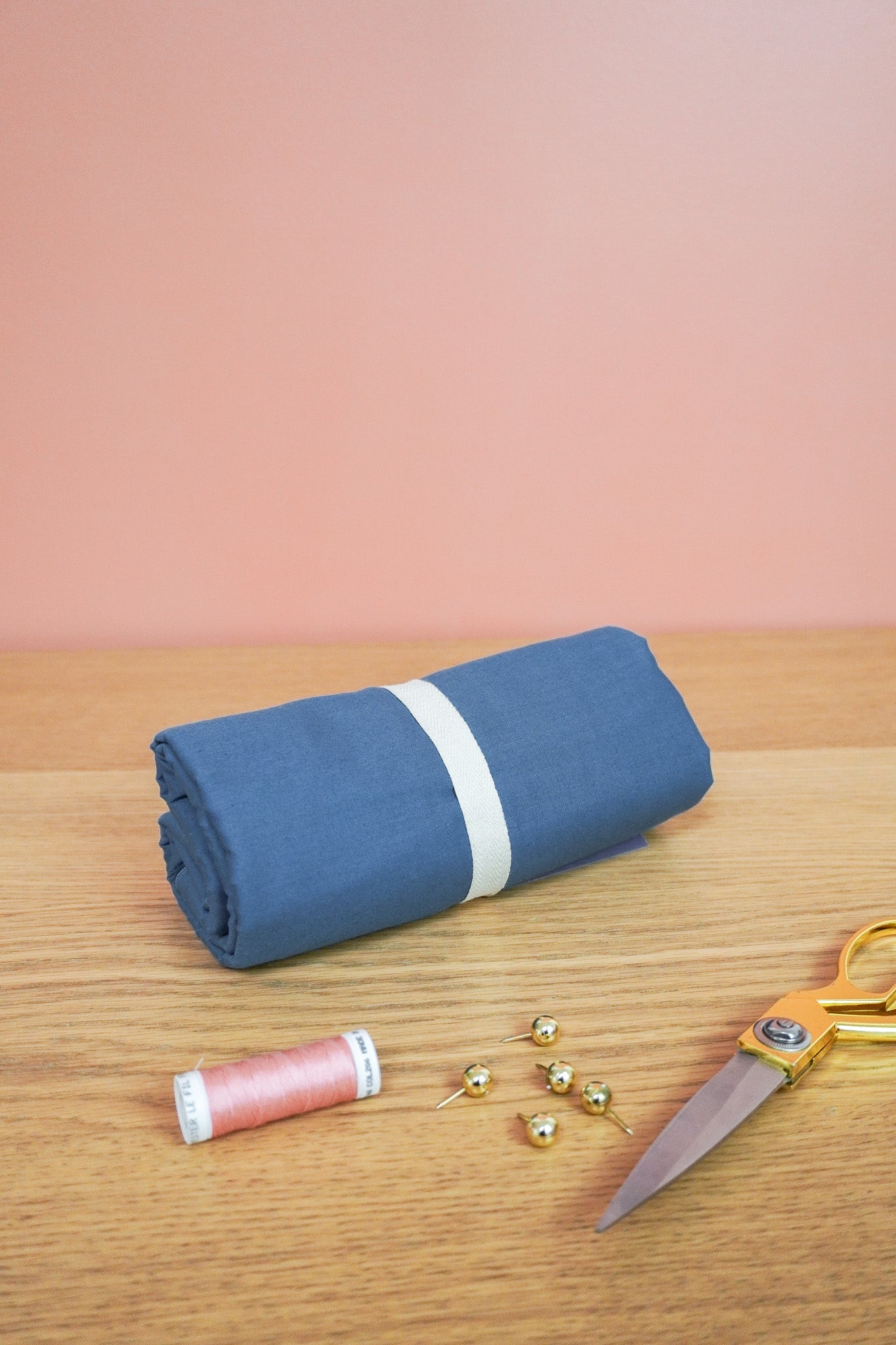 Coupons popeline - coloris bleu vintage - Joli Lab