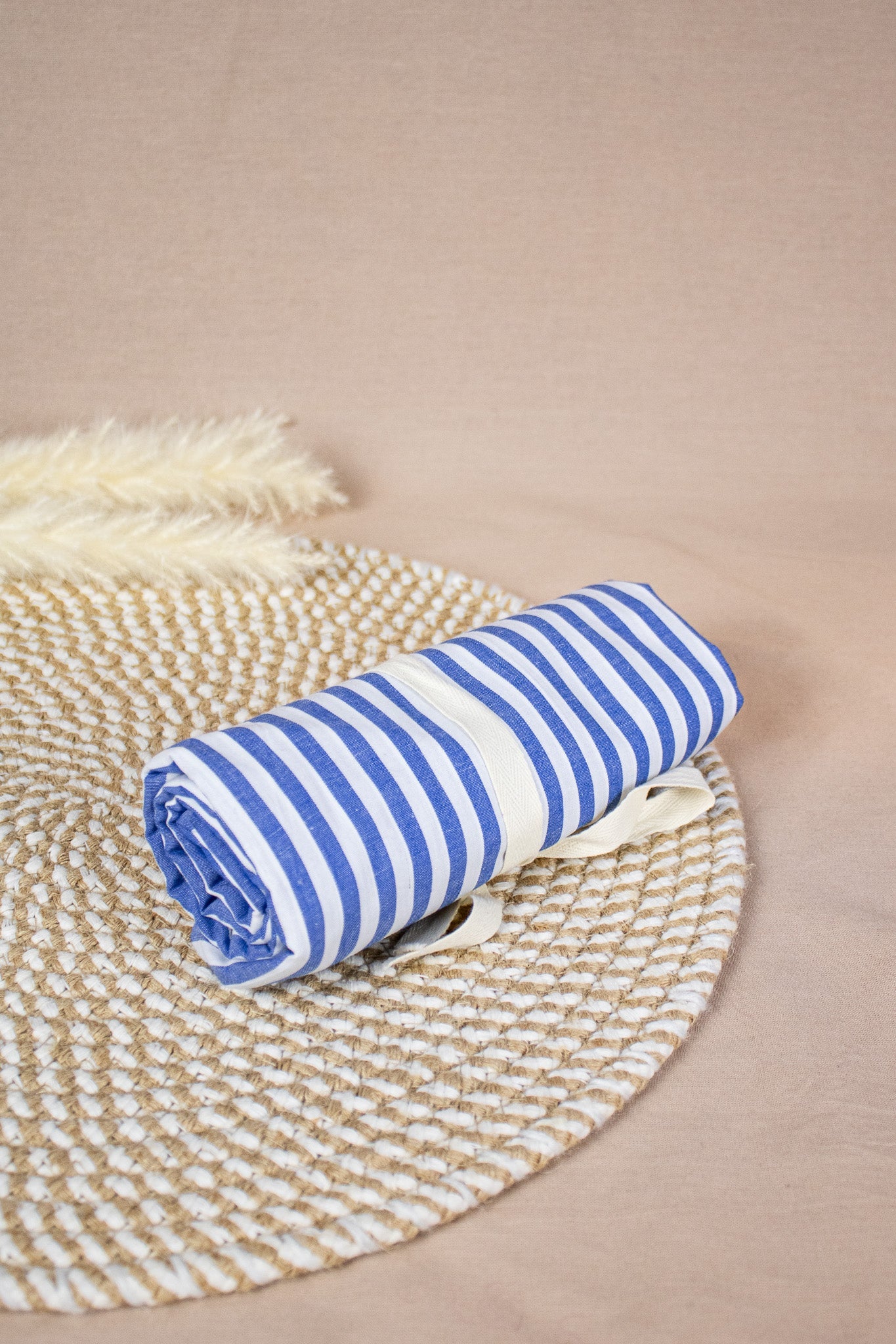 Coupons popeline - rayures larges coloris bleu - Joli Lab