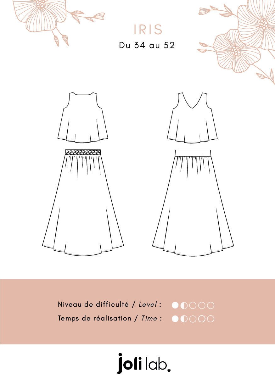 Ensemble Iris 2025 - Patron Couture PDF - Joli Lab | Joli Lab