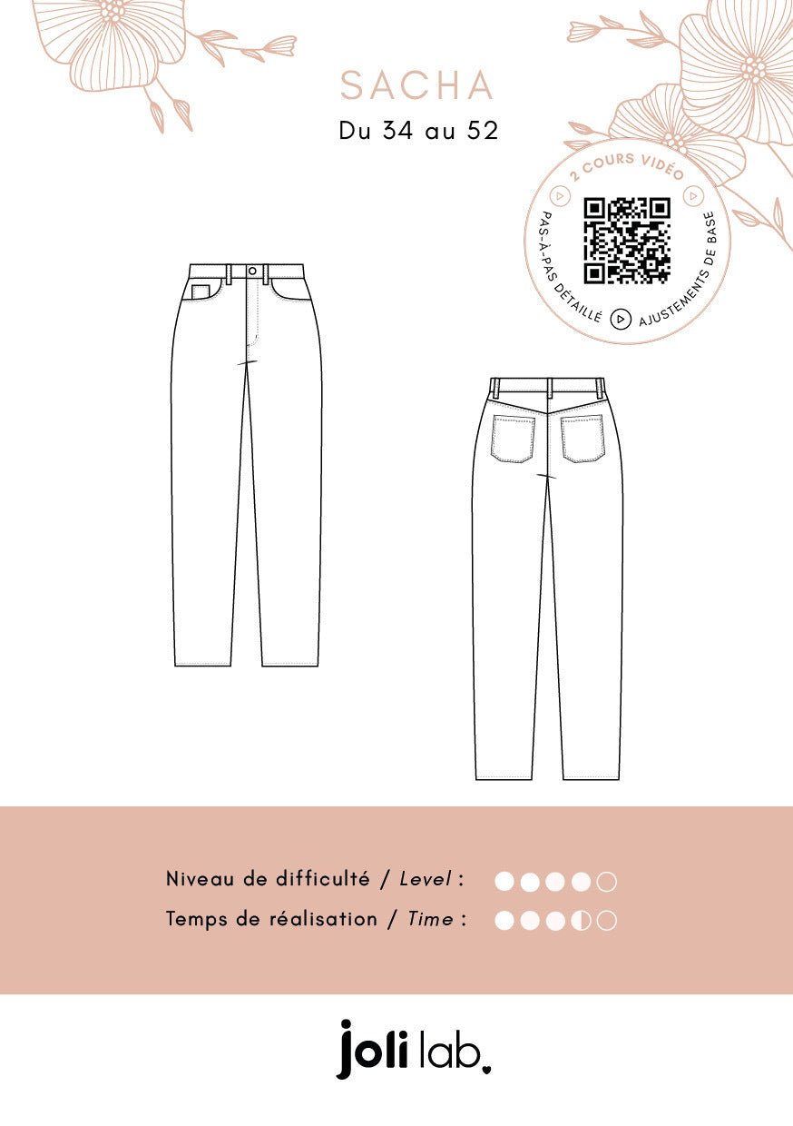 Jean Sacha - Patron Couture PDF ou Pochette - Joli Lab