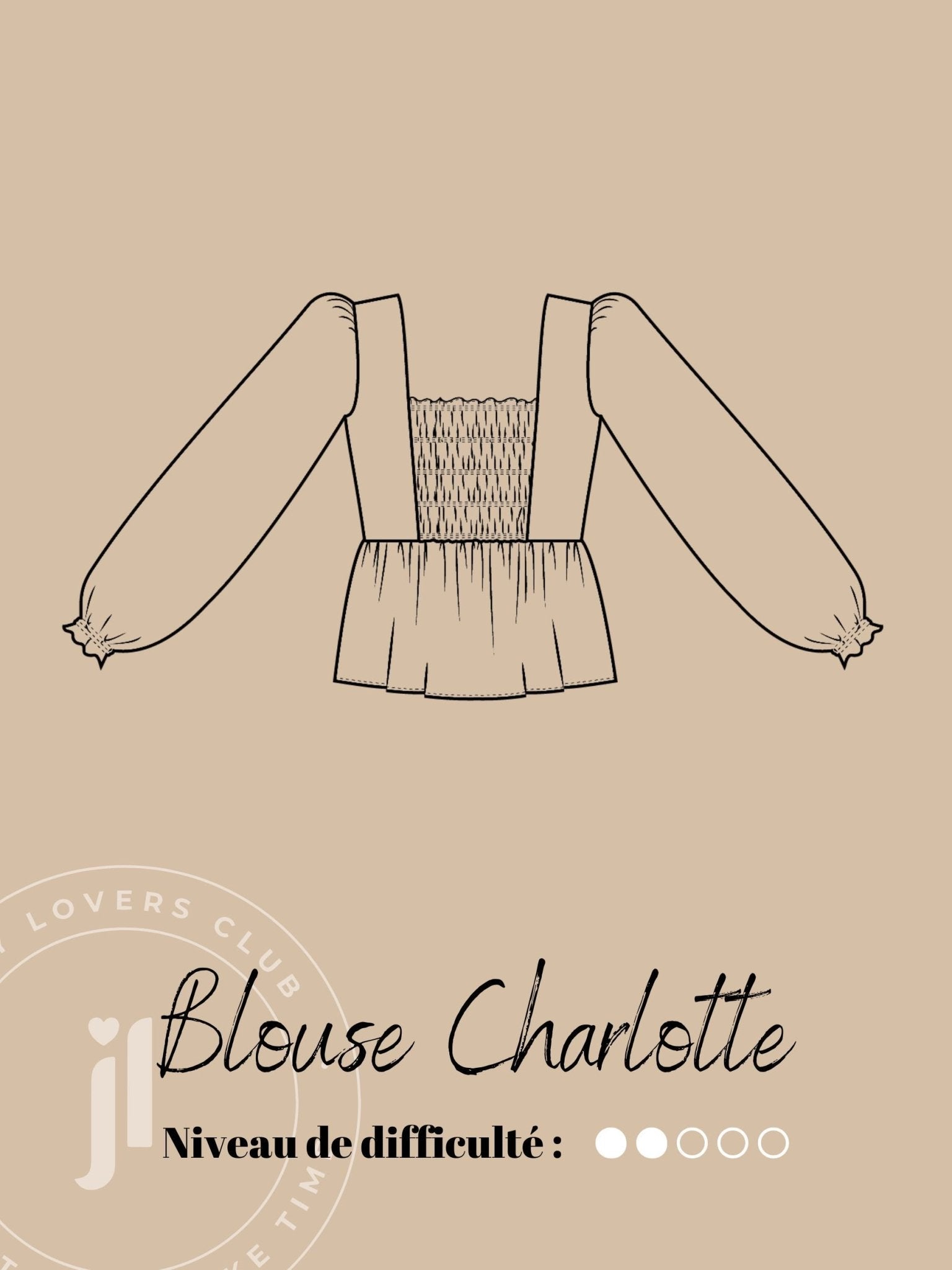 Joli Kit Couture - Blouse Charlotte seerzucker écru - Joli Lab