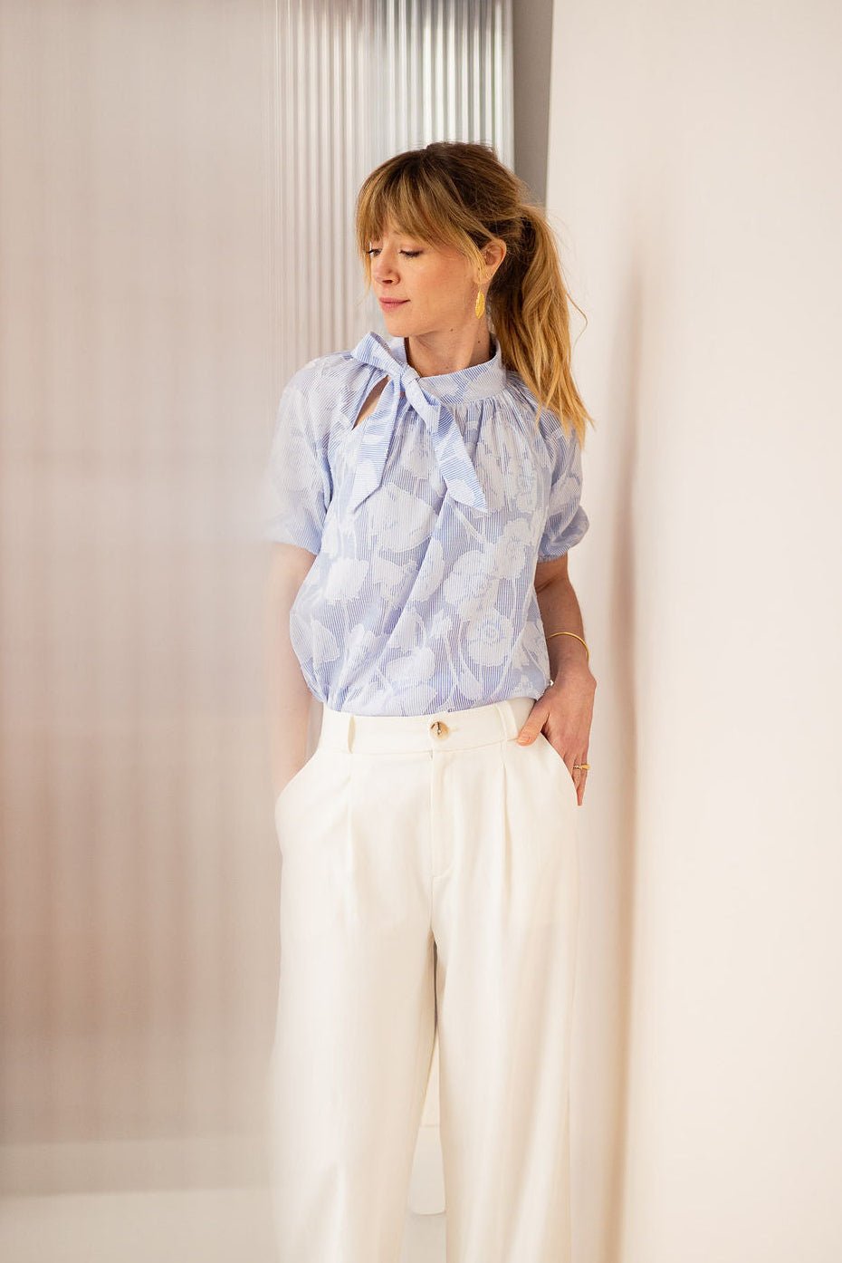 Joli Kit Couture - Blouse Cléo bleue - Joli Lab