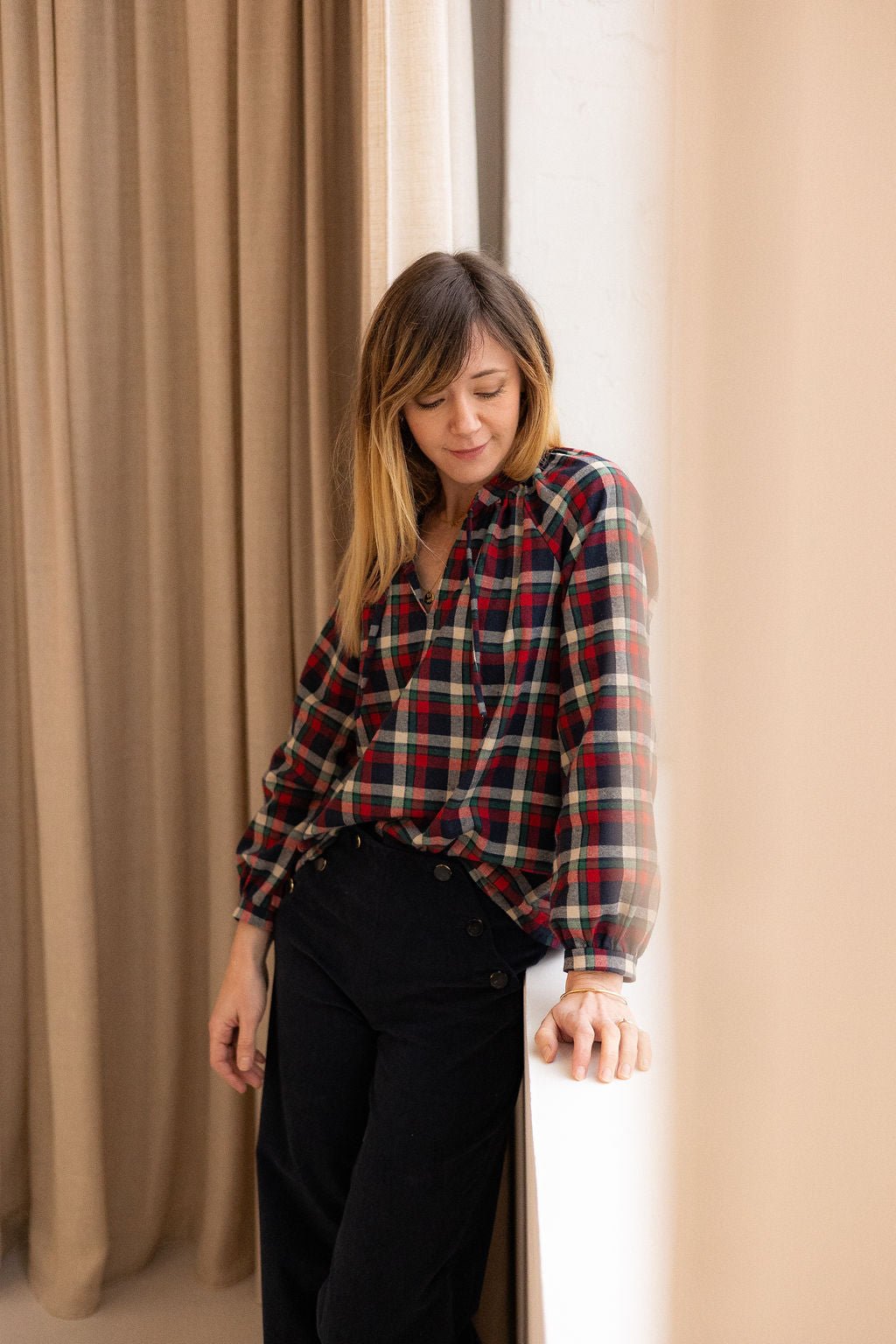 Joli Kit Couture - Blouse Esmée tartan - Joli Lab