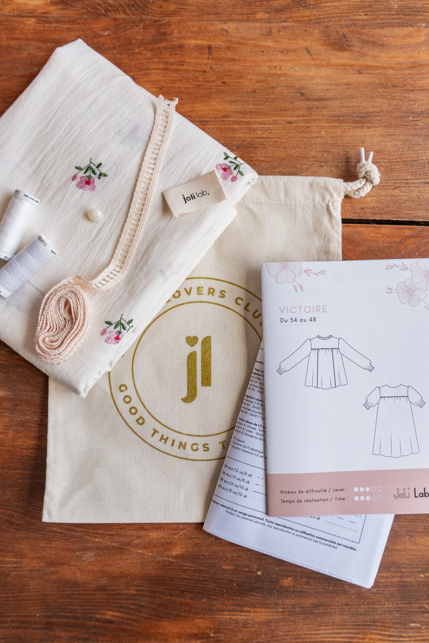 Joli Kit Couture - Blouse Victoire coton brodé - Joli Lab