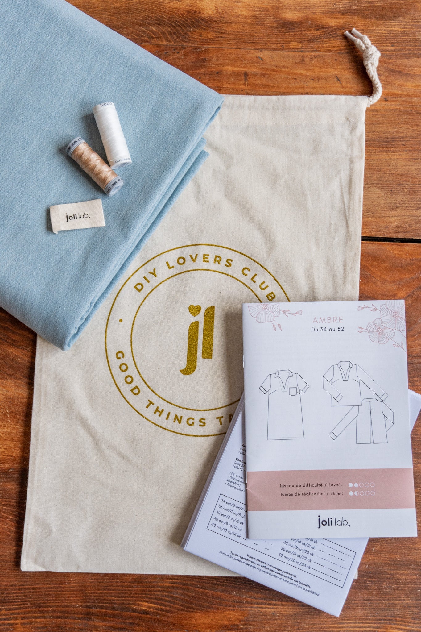 Joli Kit Couture - Blouse/Robe Ambre jean clair - Joli Lab