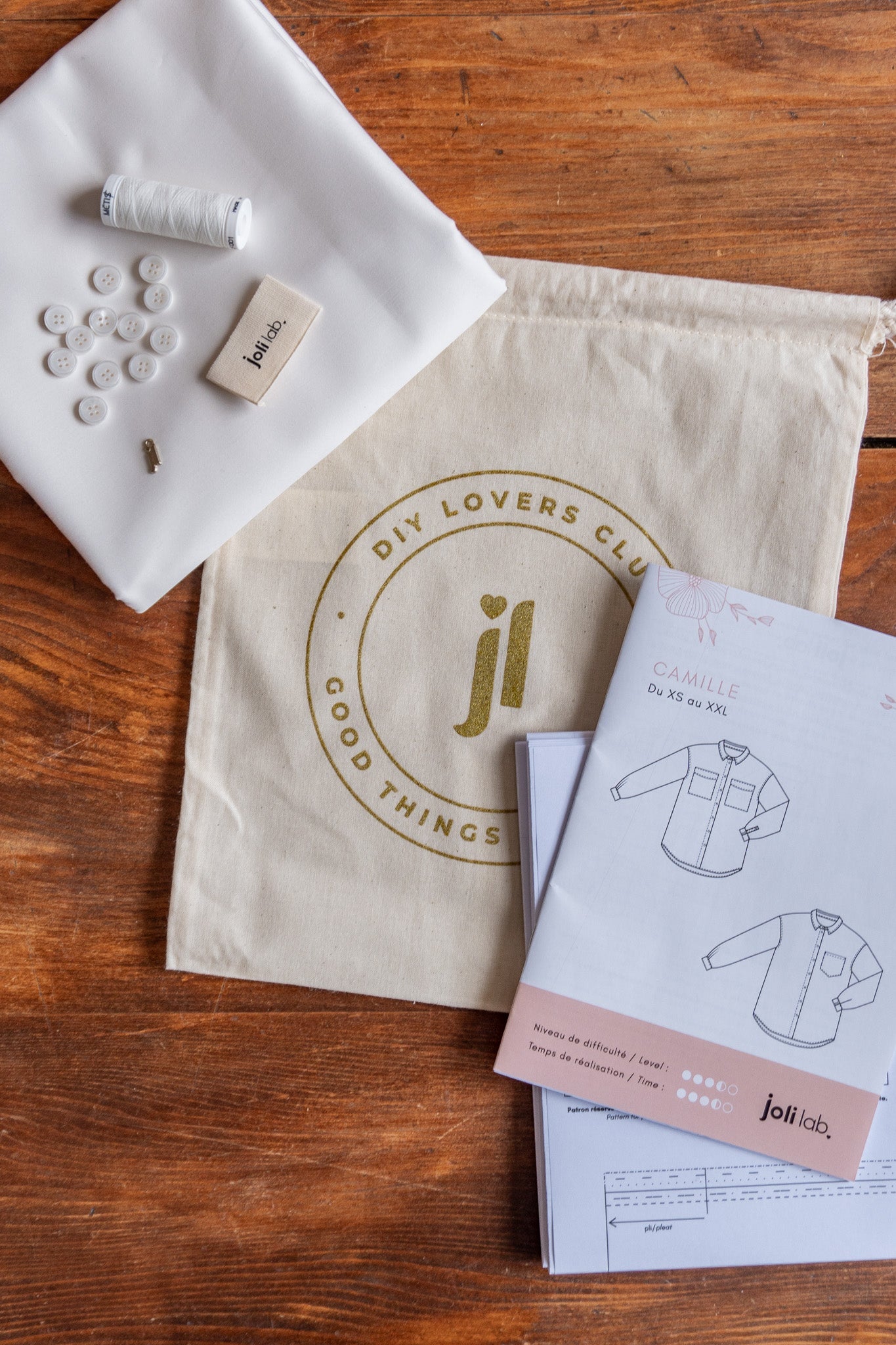 Joli Kit Couture - Chemise Camille blanche - Joli Lab