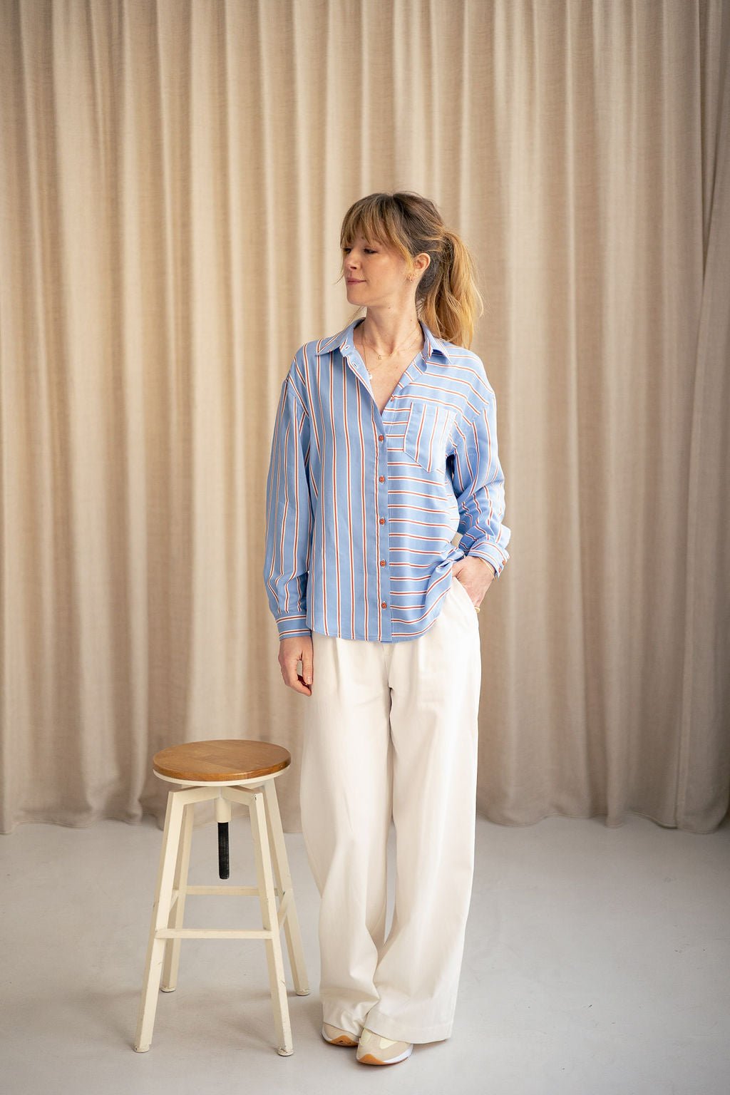 Joli Kit Couture - Chemise Camille viscose rayée - Joli Lab