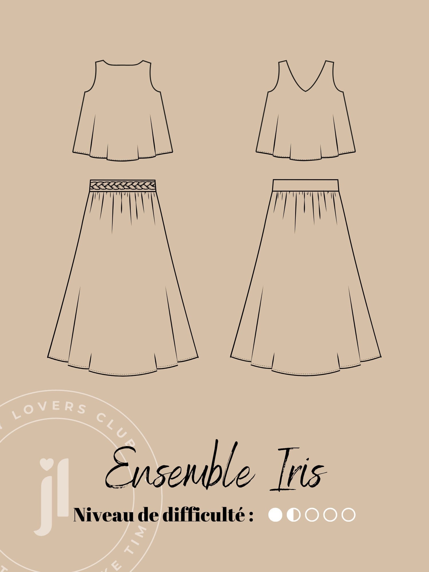 Joli Kit Couture - Ensemble Iris brodé - Joli Lab