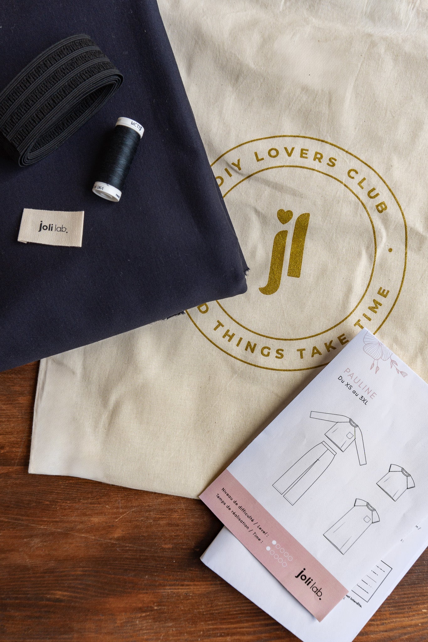 Joli Kit Couture - Ensemble Pauline marine - Joli Lab