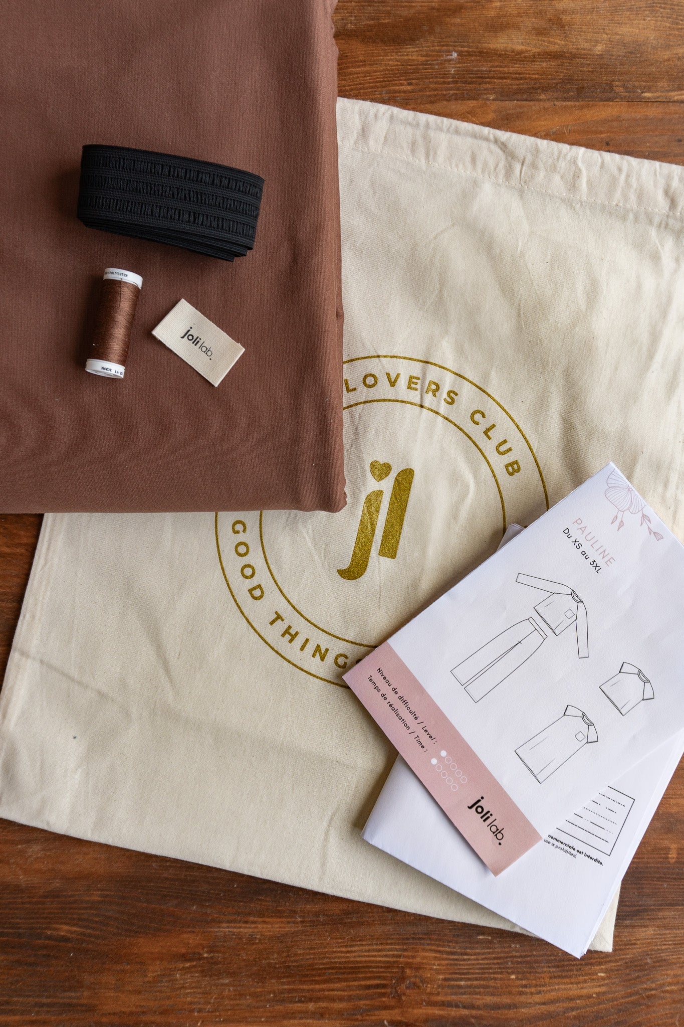 Joli Kit Couture - Ensemble Pauline mocha - Joli Lab