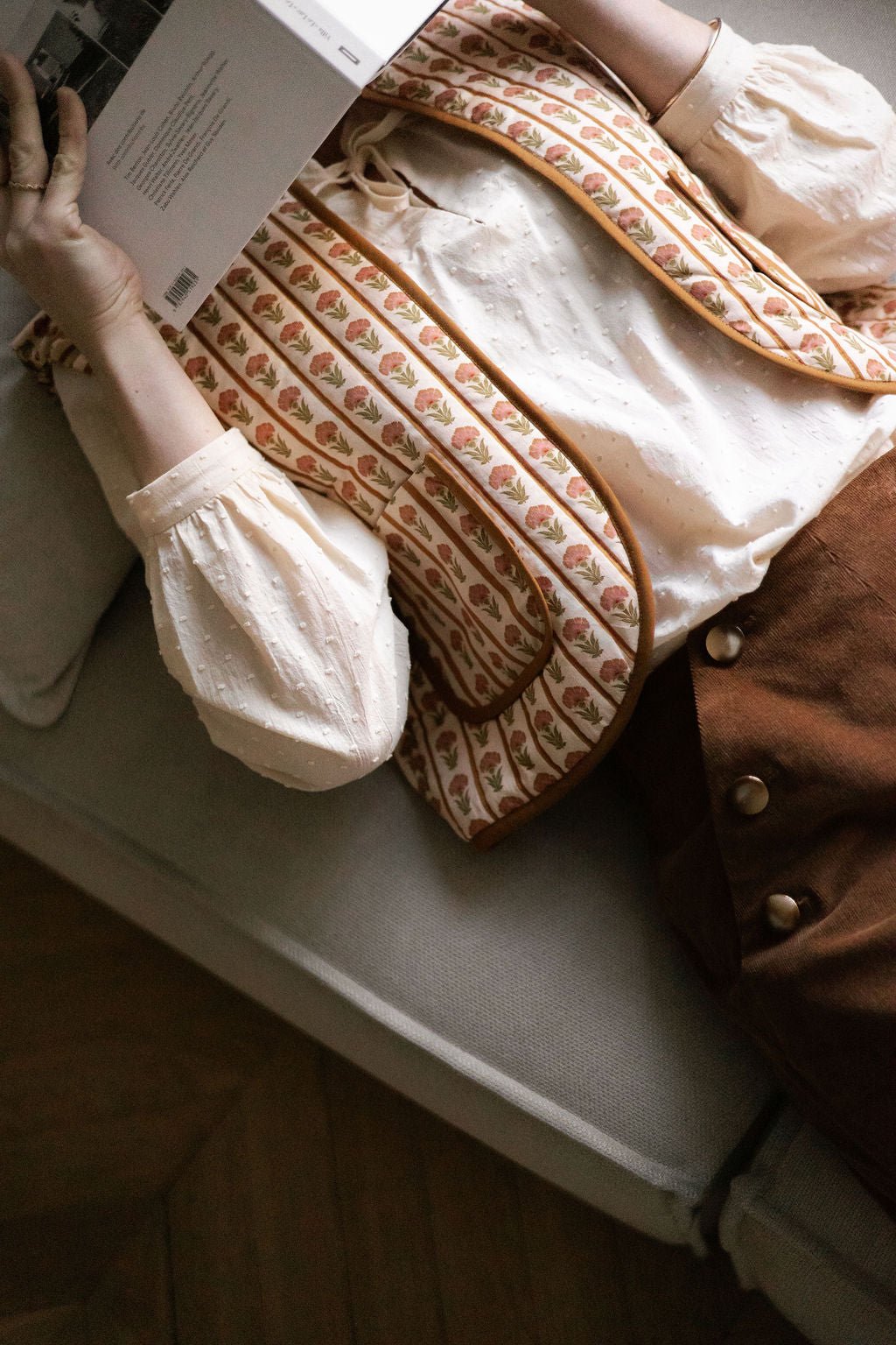 Joli Kit Couture - Gilet Anouck imprimé rose terra - Joli Lab