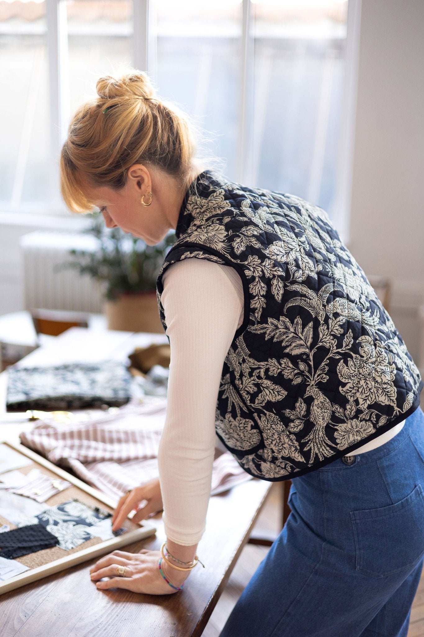 Joli Kit Couture - Gilet Anouck noir et écru - Joli Lab