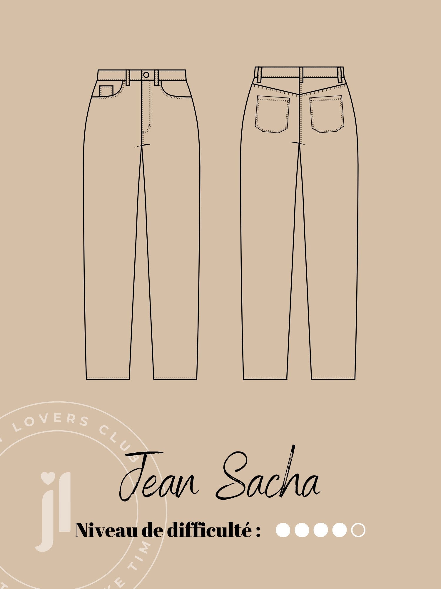 Joli Kit Couture - Jean Sacha denim noir - Joli Lab