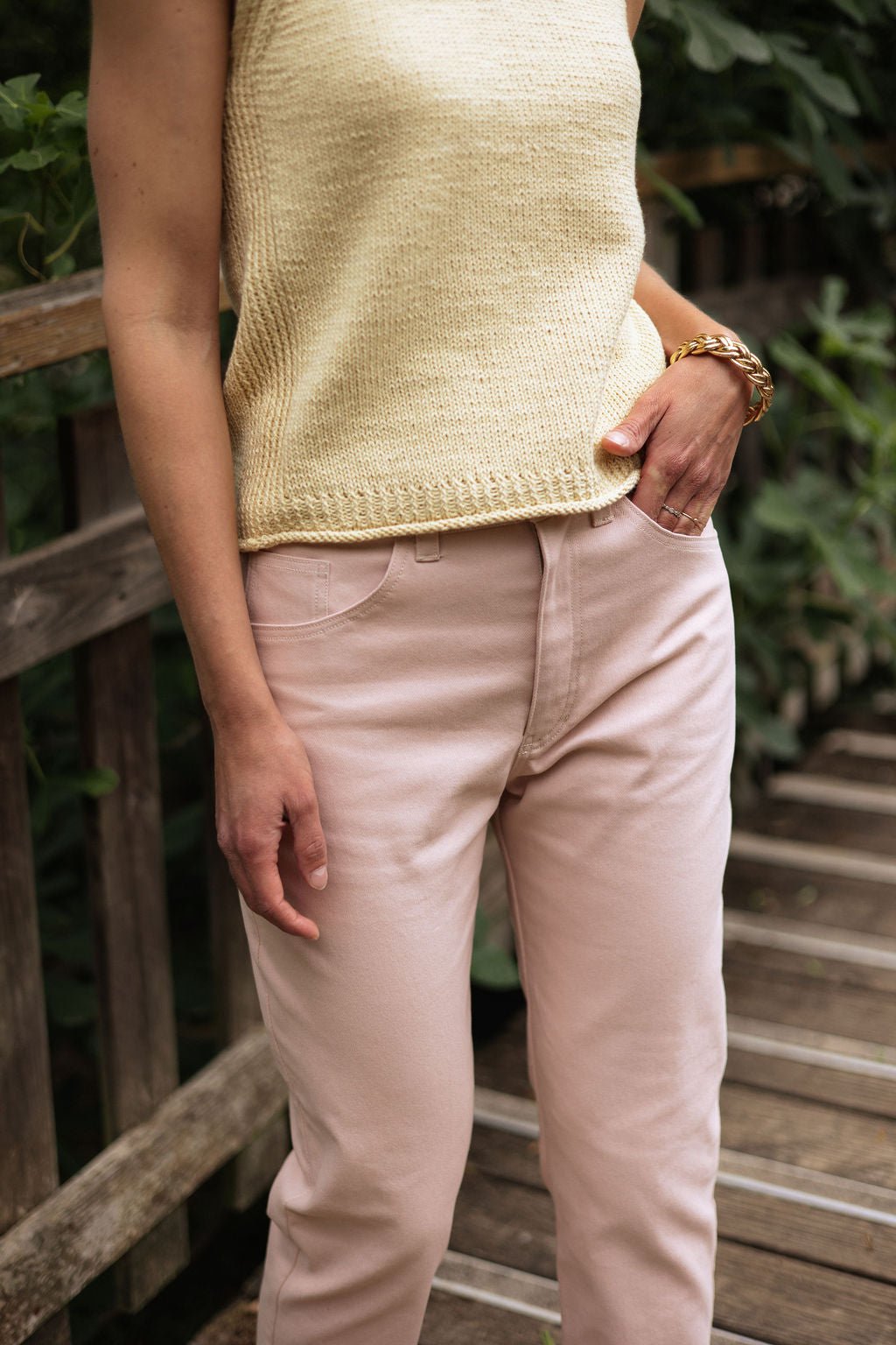 Joli Kit Couture - Jean Sacha denim rose pâle - Joli Lab