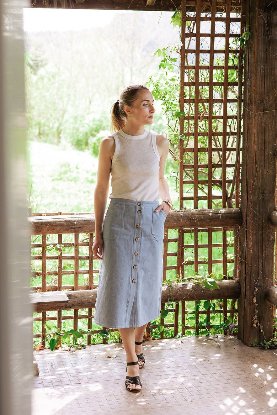 Joli Kit Couture - Jupe Norah denim clair - Joli Lab